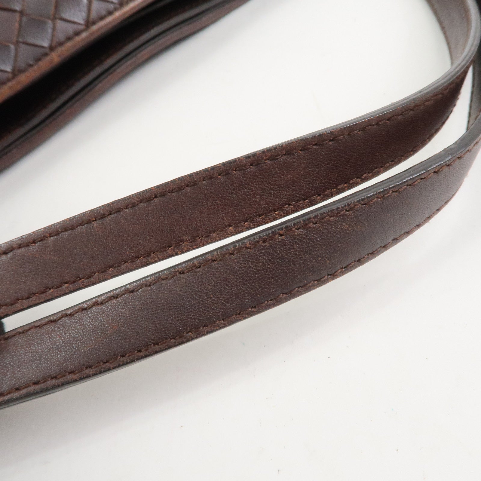 BOTTEGA VENETA Intrecciato Nappa Leather Shoulder Bag Brown