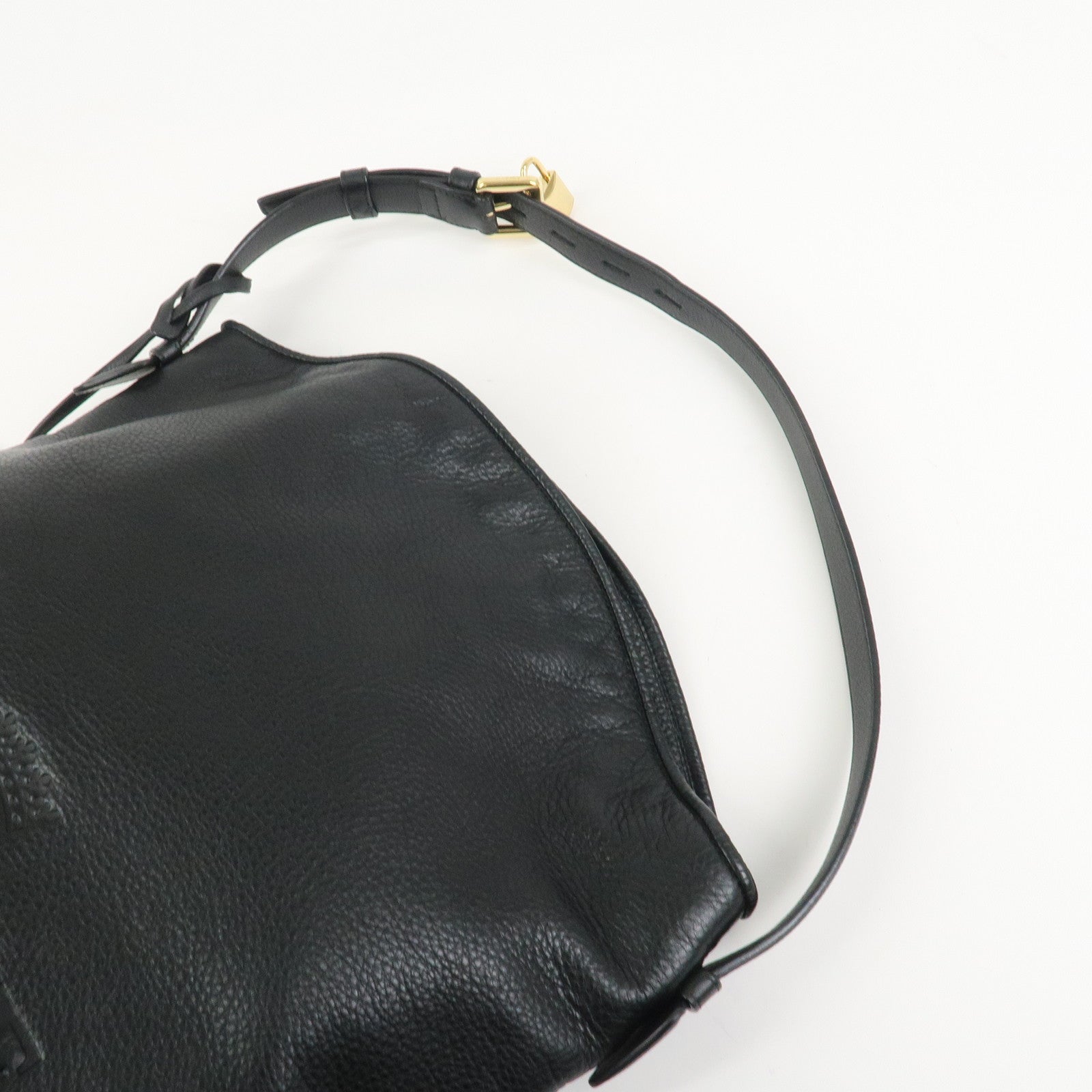 LOEWE Heritage Calf Leather Shoulder Bag Crossbody Bag Black