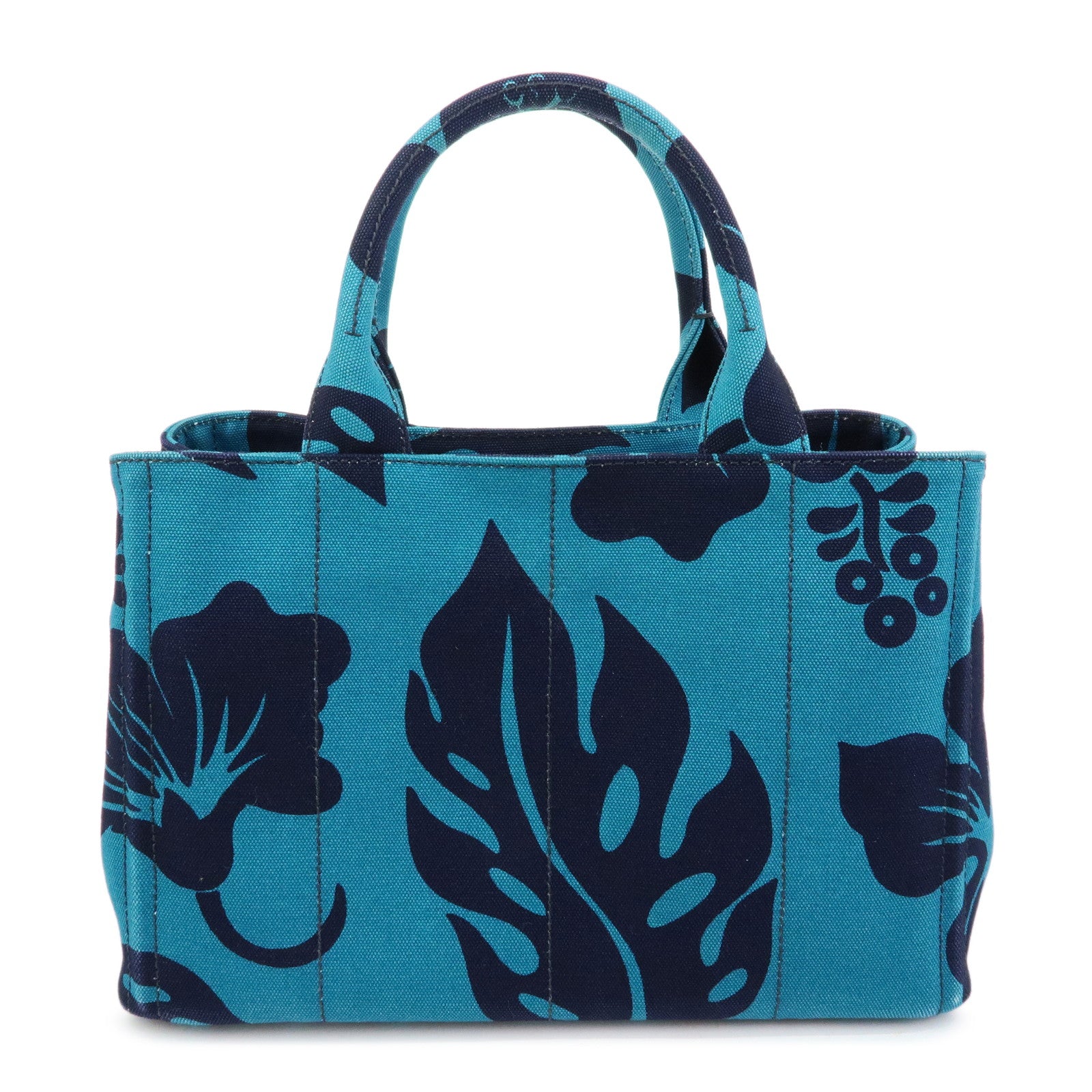 PRADA Canapa Mini Canvas 2Way Hand Shoulder Bag Blue Navy 1BG155