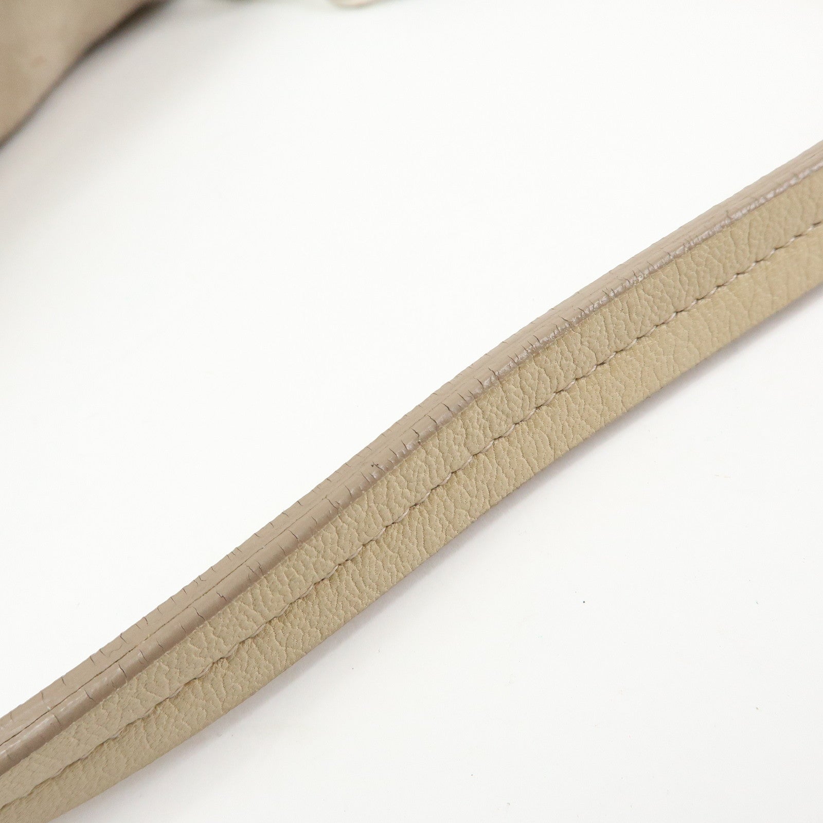 SAINT LAURENT PARIS Nadja Rive Gauche Suede Hand Bag Beige 112930