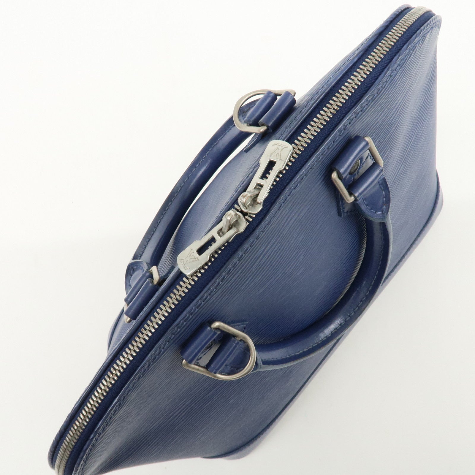 Louis Vuitton Epi Leather Alma PM Hand Bag Myrtille Blue M5214G