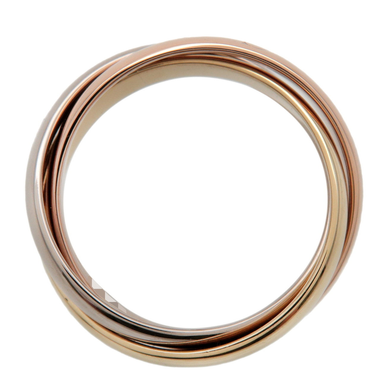 Cartier Trinity Ring MM 750YG/WG/PG #52 US6 HK13