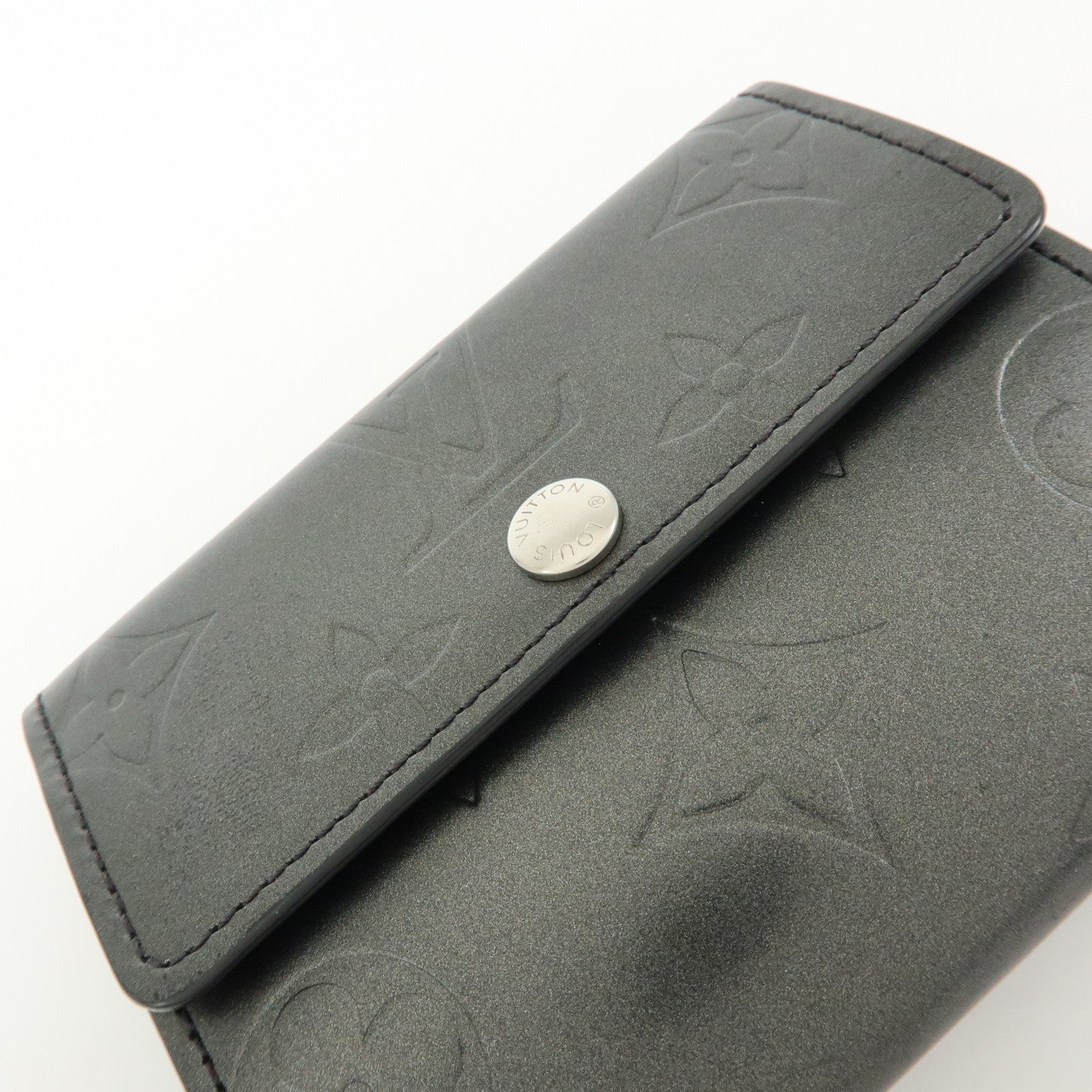 Louis Vuitton Monogram Matte Vernis Ludlow Coin Case Noir M65122