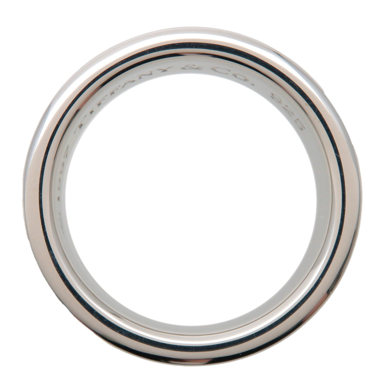 Tiffany & Co 1837 Narrow Ring Medium SV925 Silver US7.5 EU55 HK16