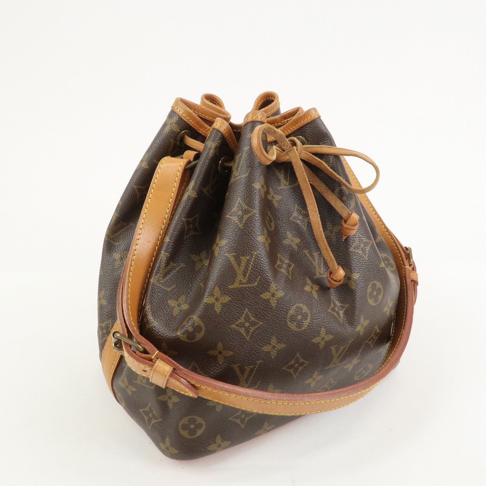 Louis Vuitton Monogram Petit Noe Shoulder Bag Brown M42226