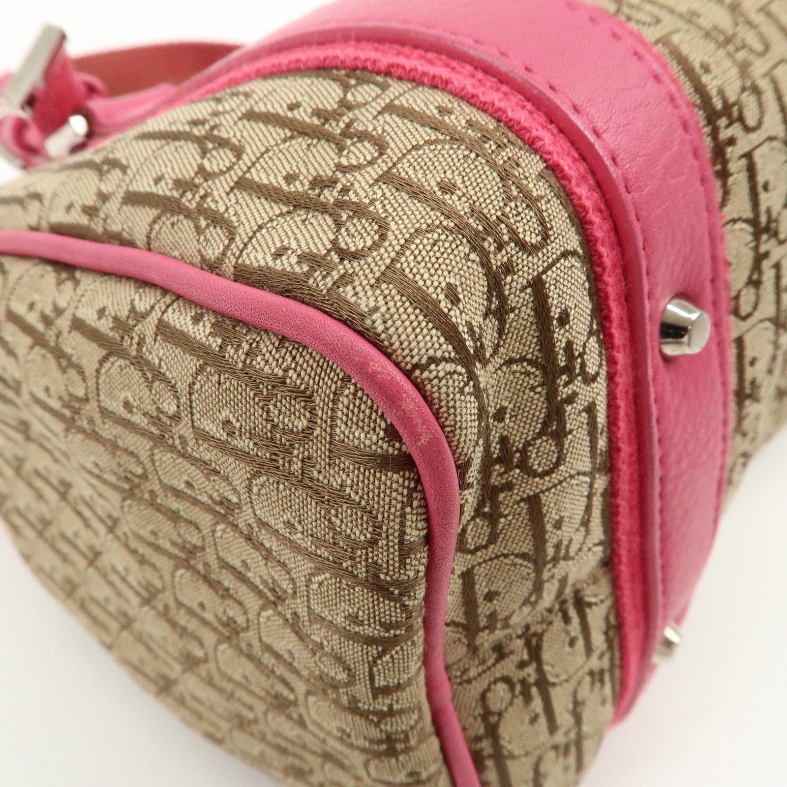 Christian Dior Trotter Street Chic Mini Boston Bag Beige Pink