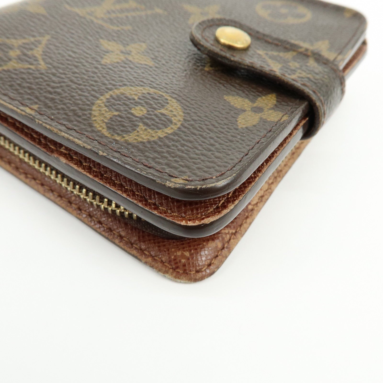 Louis Vuitton Monogram Compact Zippy Wallet Brown M61667