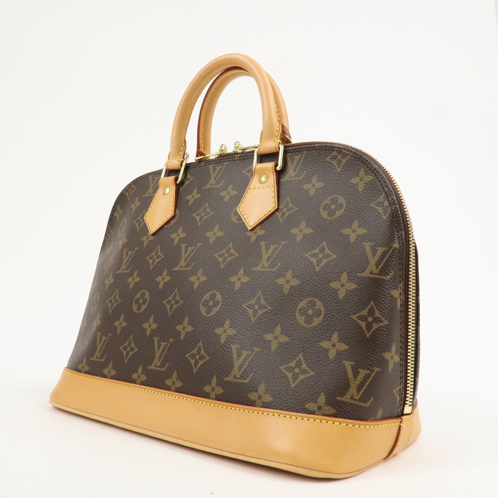Louis Vuitton Monogram Alma Hand Bag Brown M51130