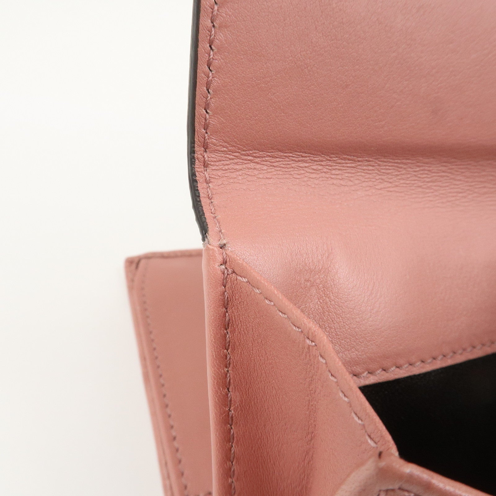 GUCCI Guccissima Leather Heart W Hook Bi-fold Wallet Pink 203550