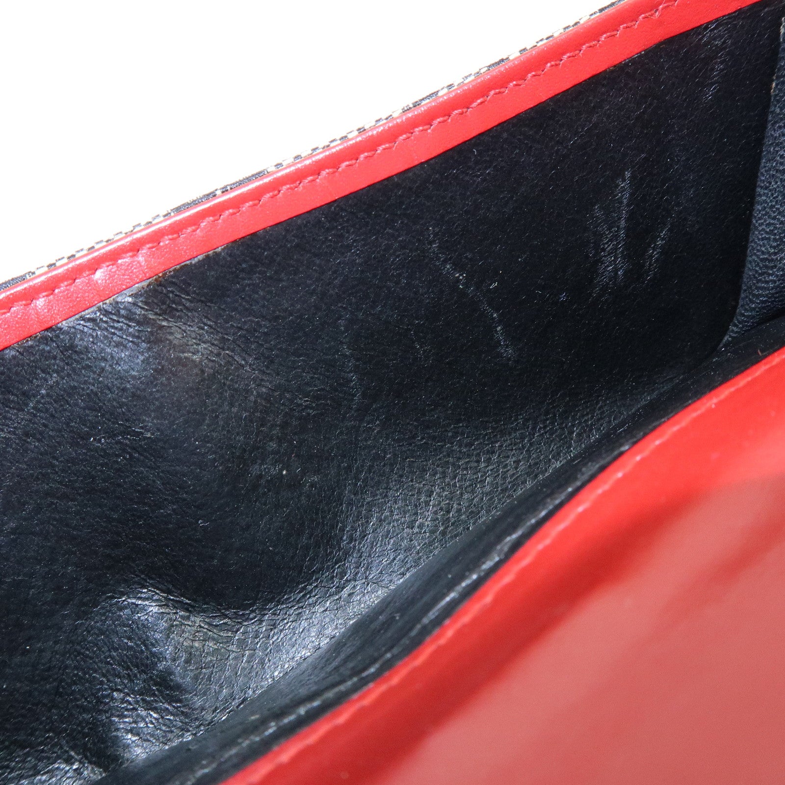 GUCCI Jackie GG Canvas Leather Long Wallet Beige Red 035.0416.2134