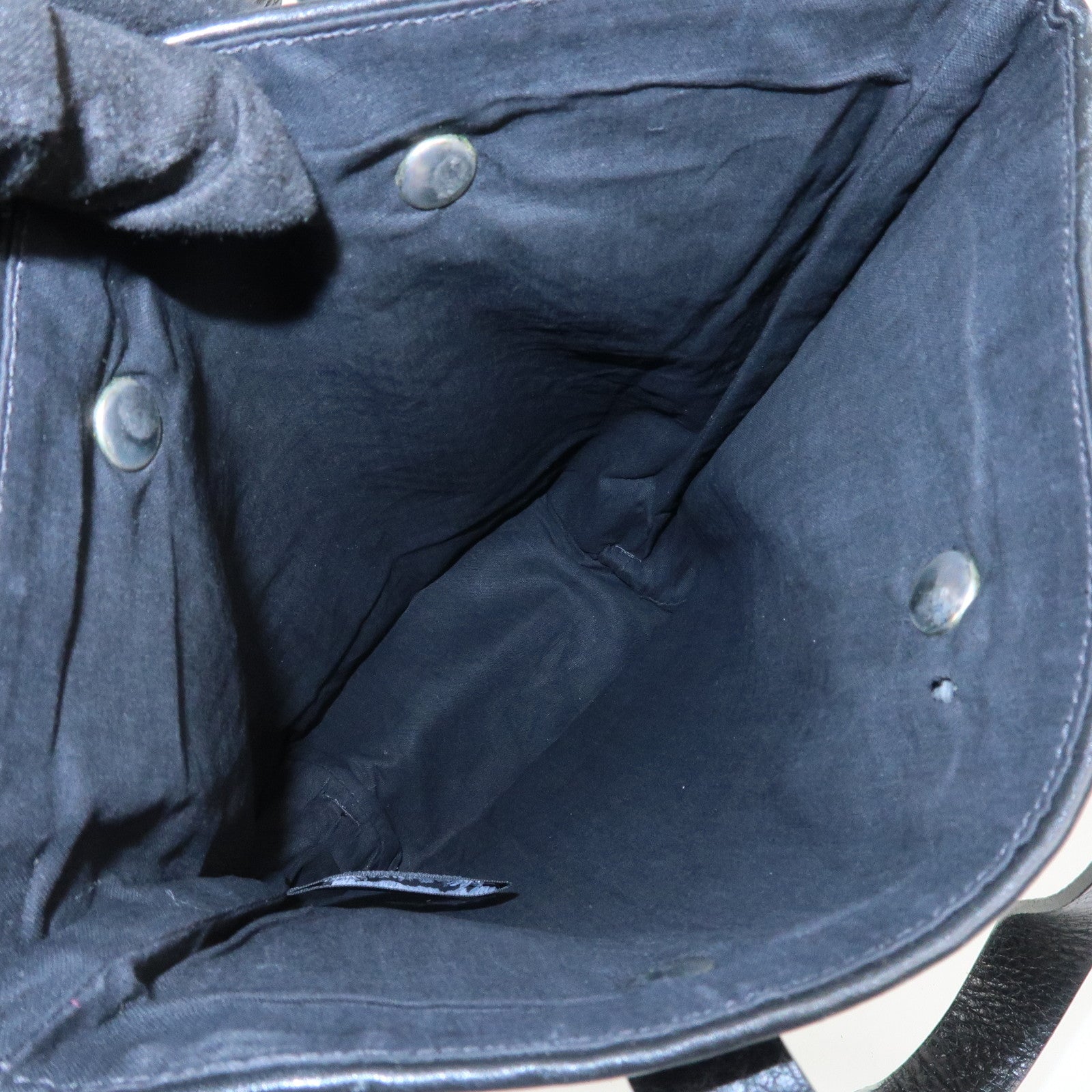 HERMES Amedaba PM Diago Canvas Leather Tote Bag Hand Bag Black