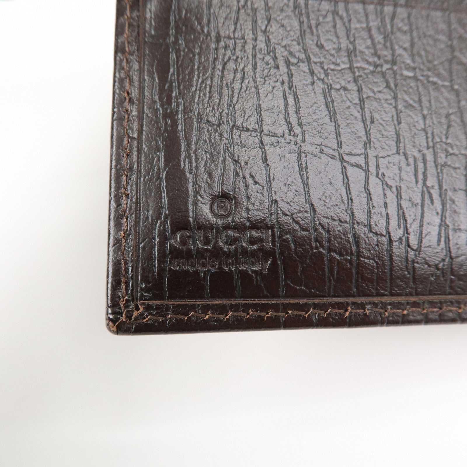 GUCCI Bamboo GG Canvas Leather W Hook Compact Wallet Beige 112521