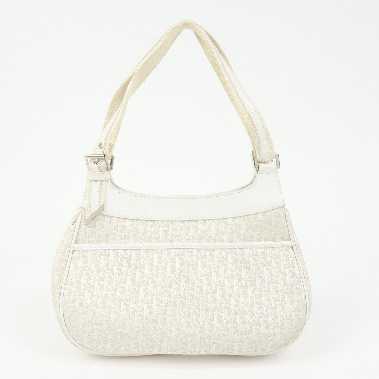 Christian Dior Street Chic Trotter Canvas Leather Shoulder Bag