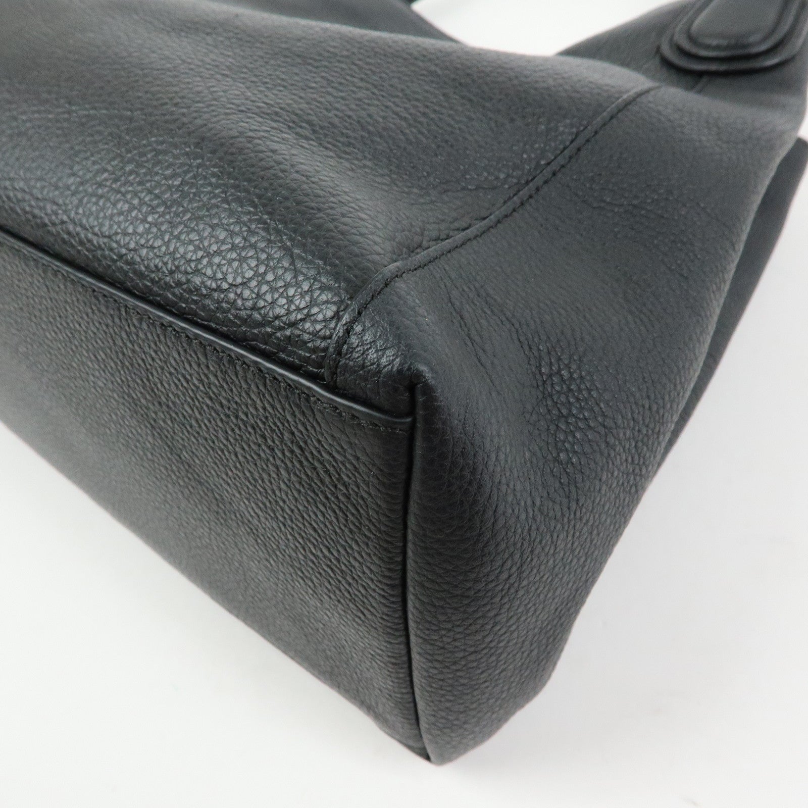 COACH Edie Leather 2Way Shoulder Bag Hand Bag Black