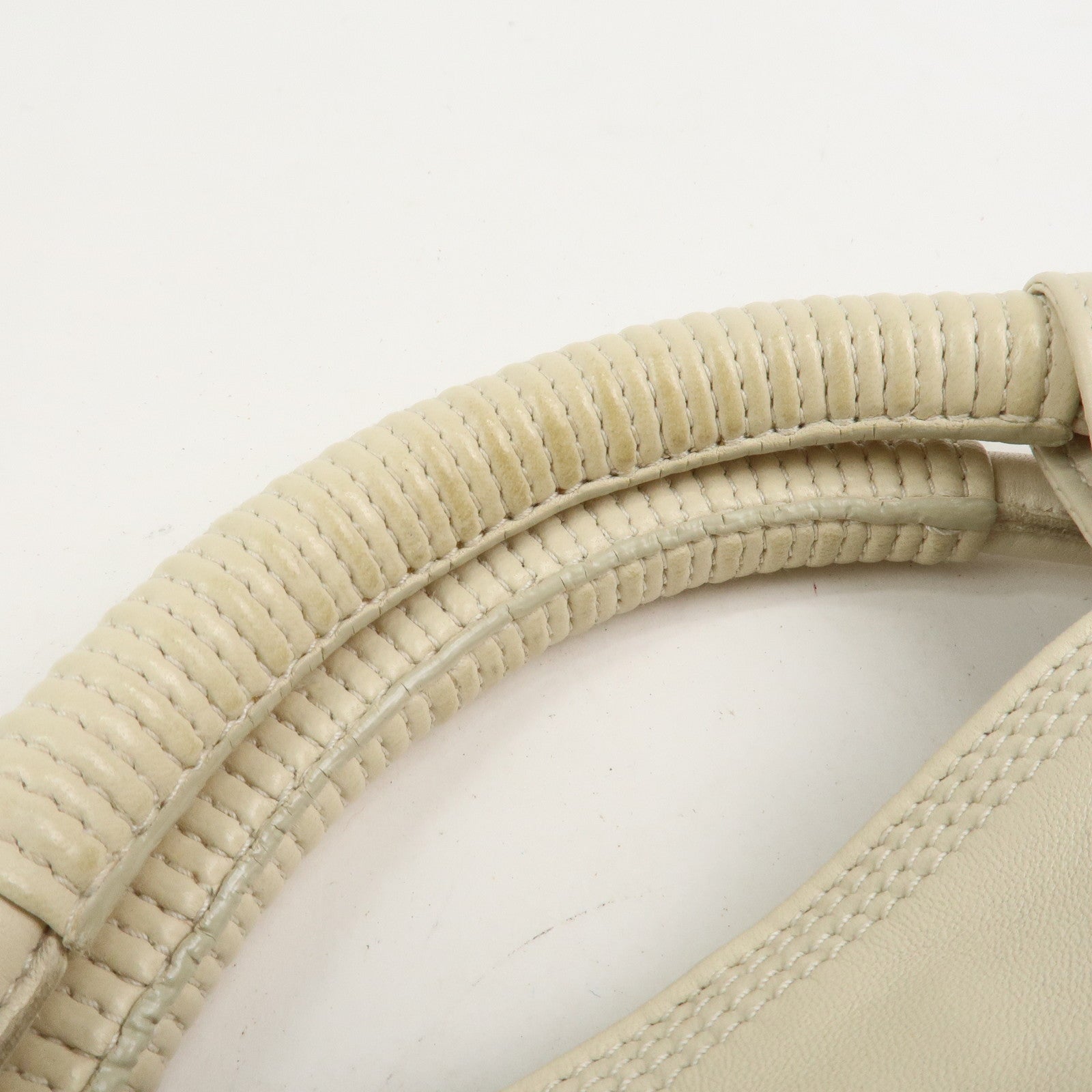 LOEWE Anagram Logo Nappa Aire Leather Hand Bag Ivory