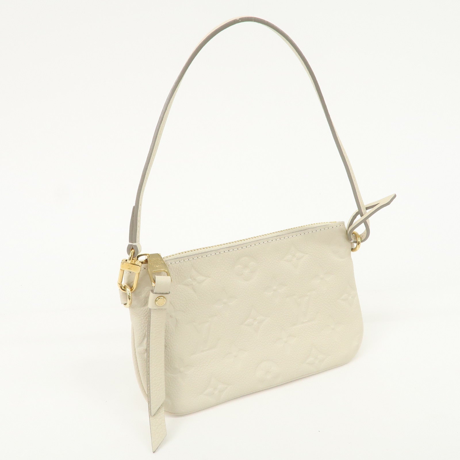 Louis Vuitton Monogram Empreinte Citadines Pouch Hand Bag Neige