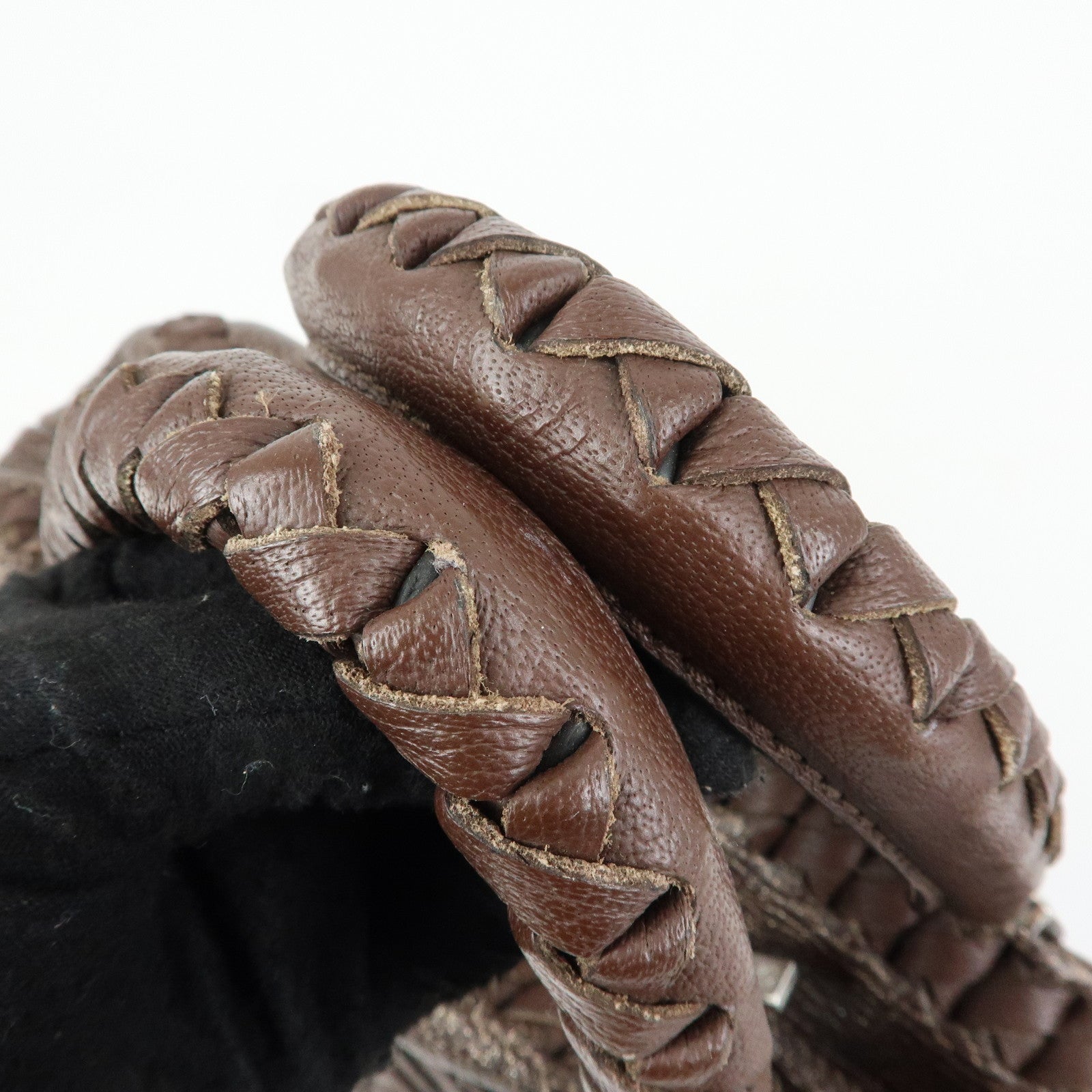 LOEWE Anagram Amazona 36 Leather Hand Bag Boston Bag Brown