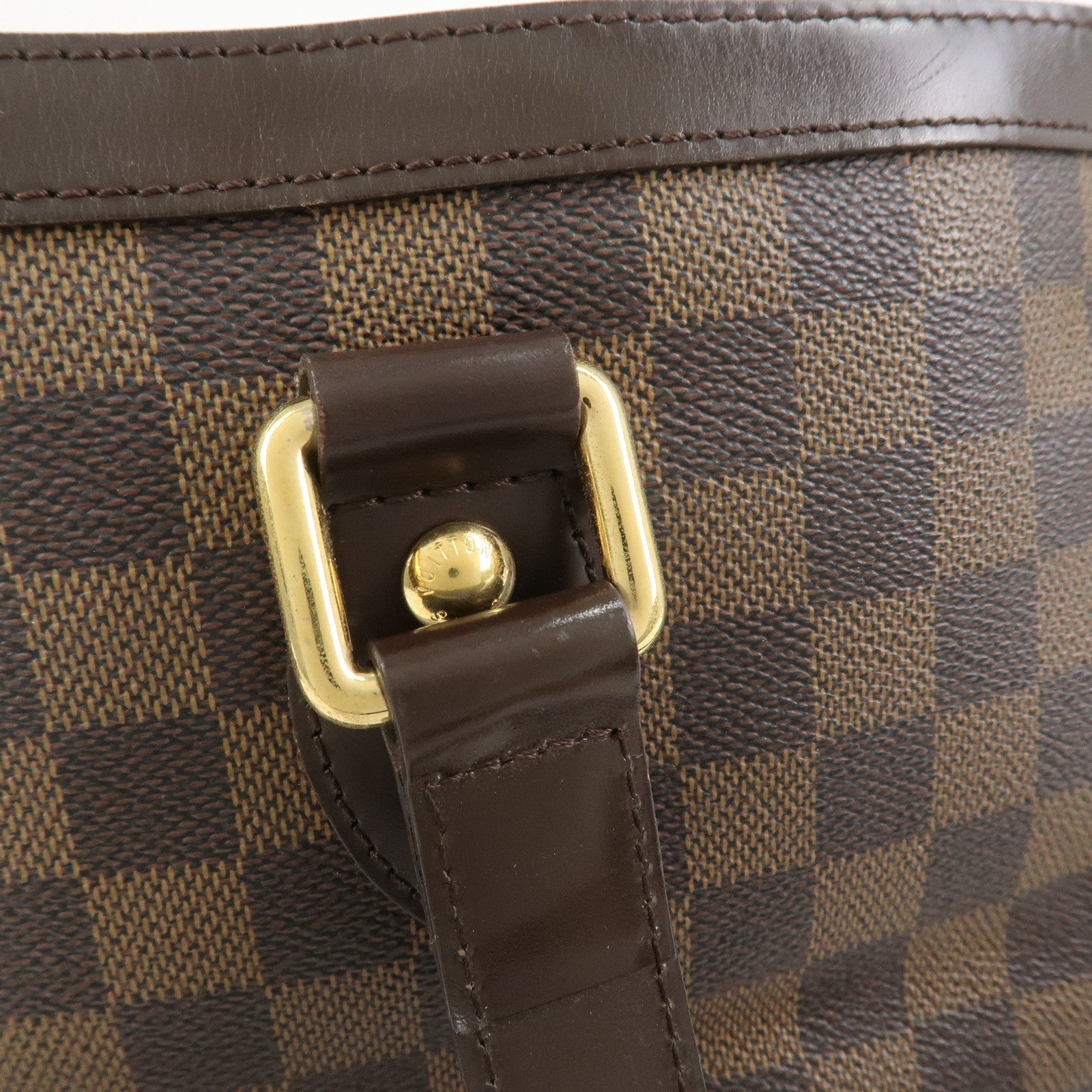 Louis Vuitton Damier Ebene Hampstead PM Hand Bag Tote Bag N51205