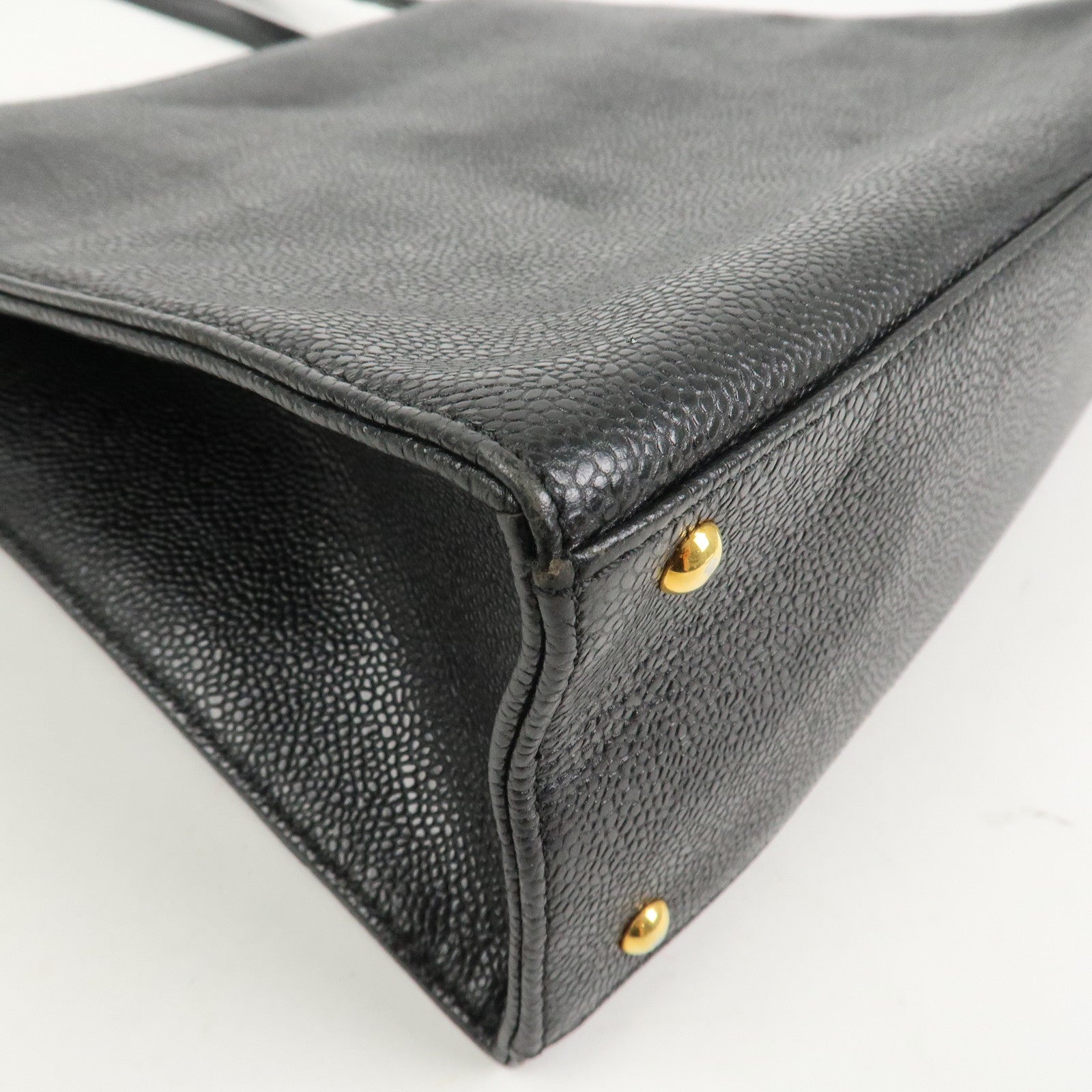 CHANEL COCO Mark Caviarskin Shoulder Bag Hand Bag Black