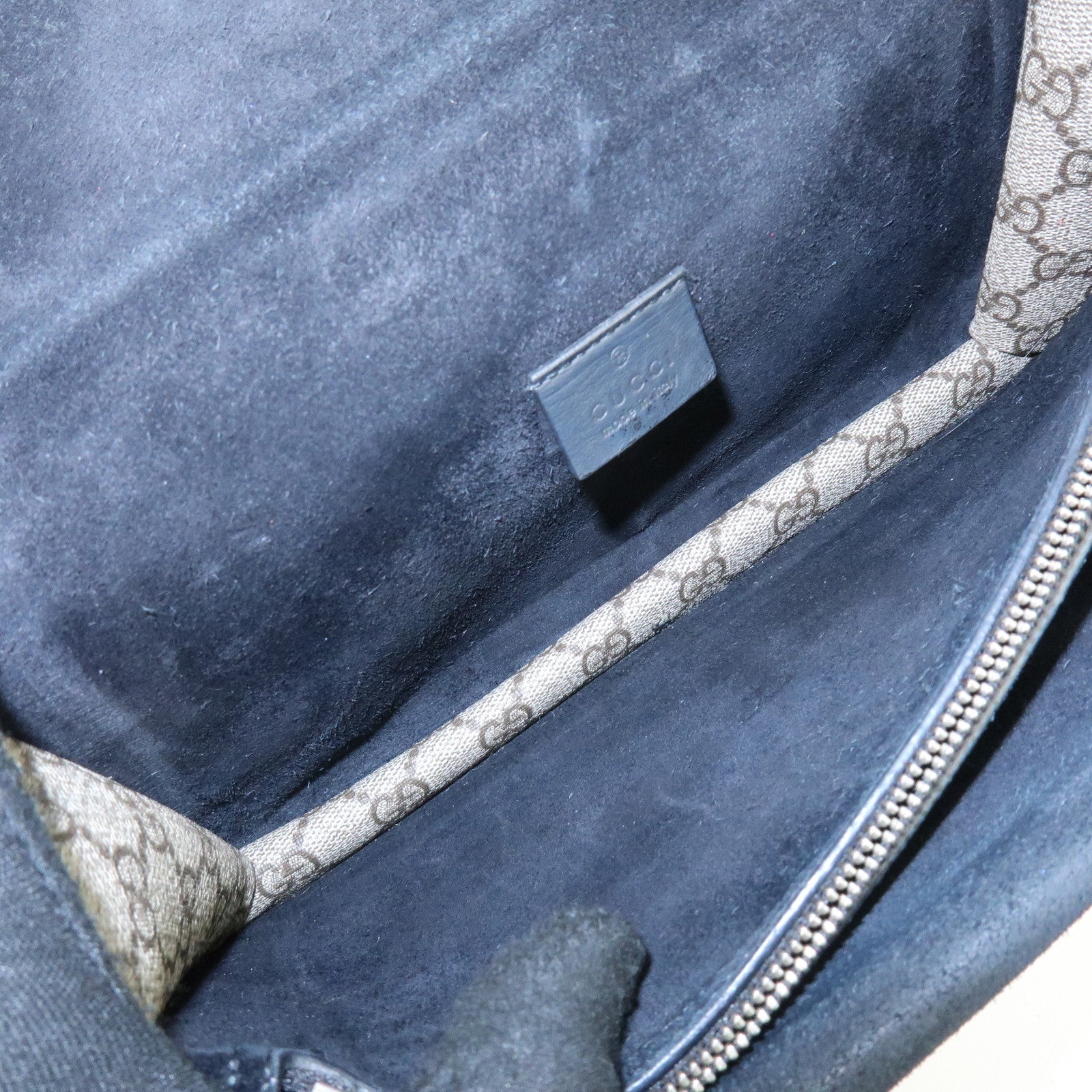 GUCCI Dionysus GG Supreme Chain Shoulder Bag Beige Black 400249