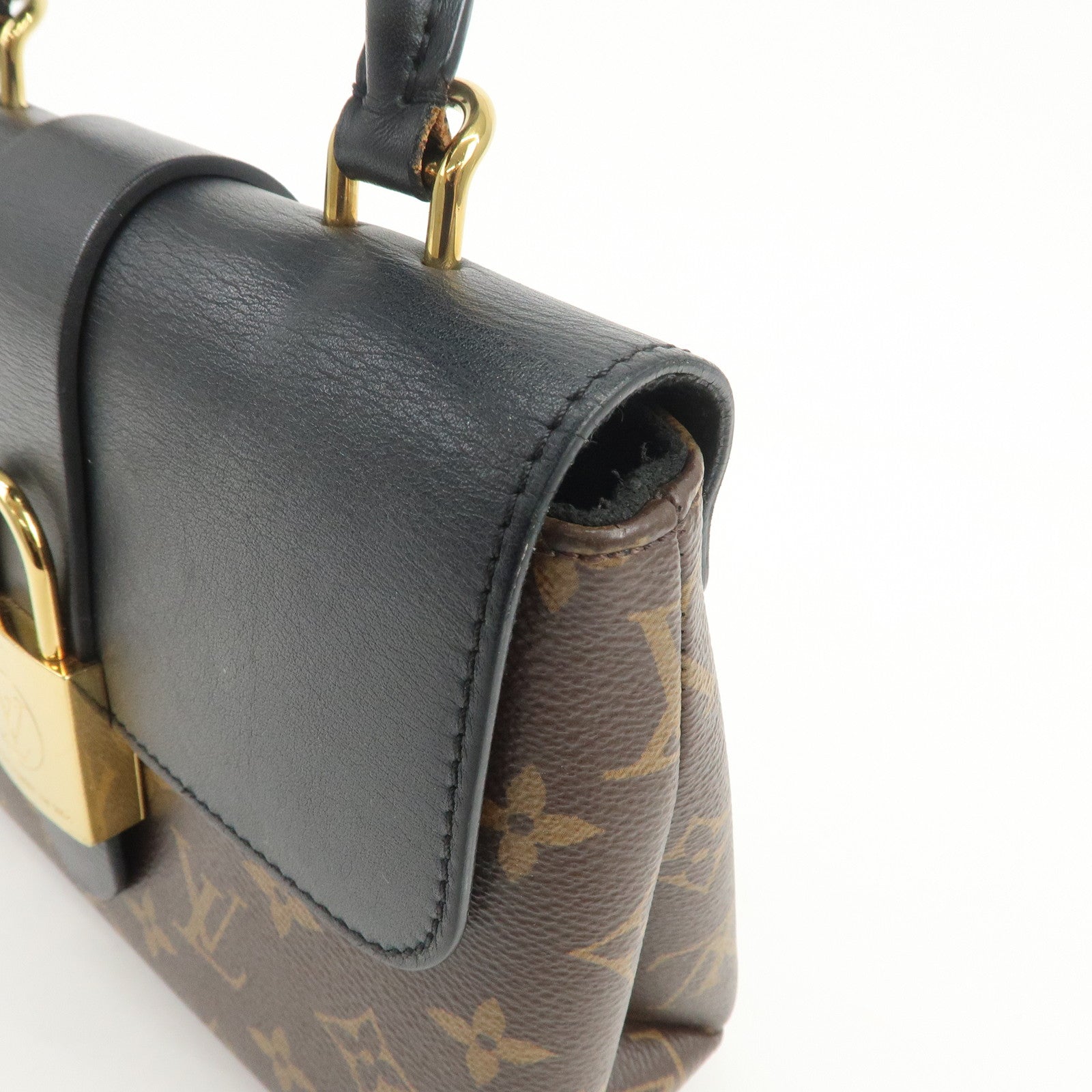 Louis Vuitton Monogram Locky BB 2Way Shoulder Bag Brown Noir M44141