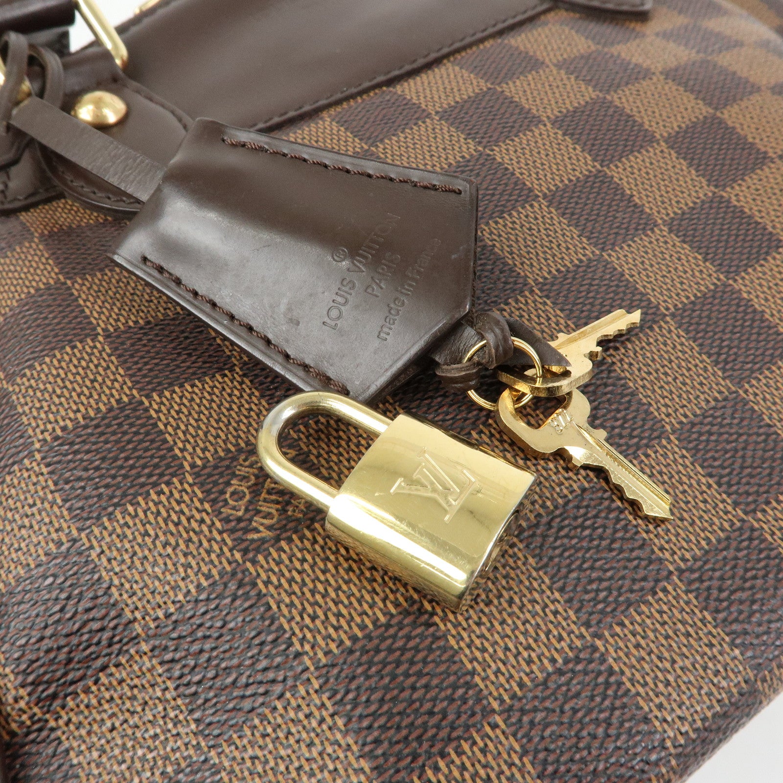 Louis Vuitton Damier Ebene Verona PM Hand Bag Brown N41117