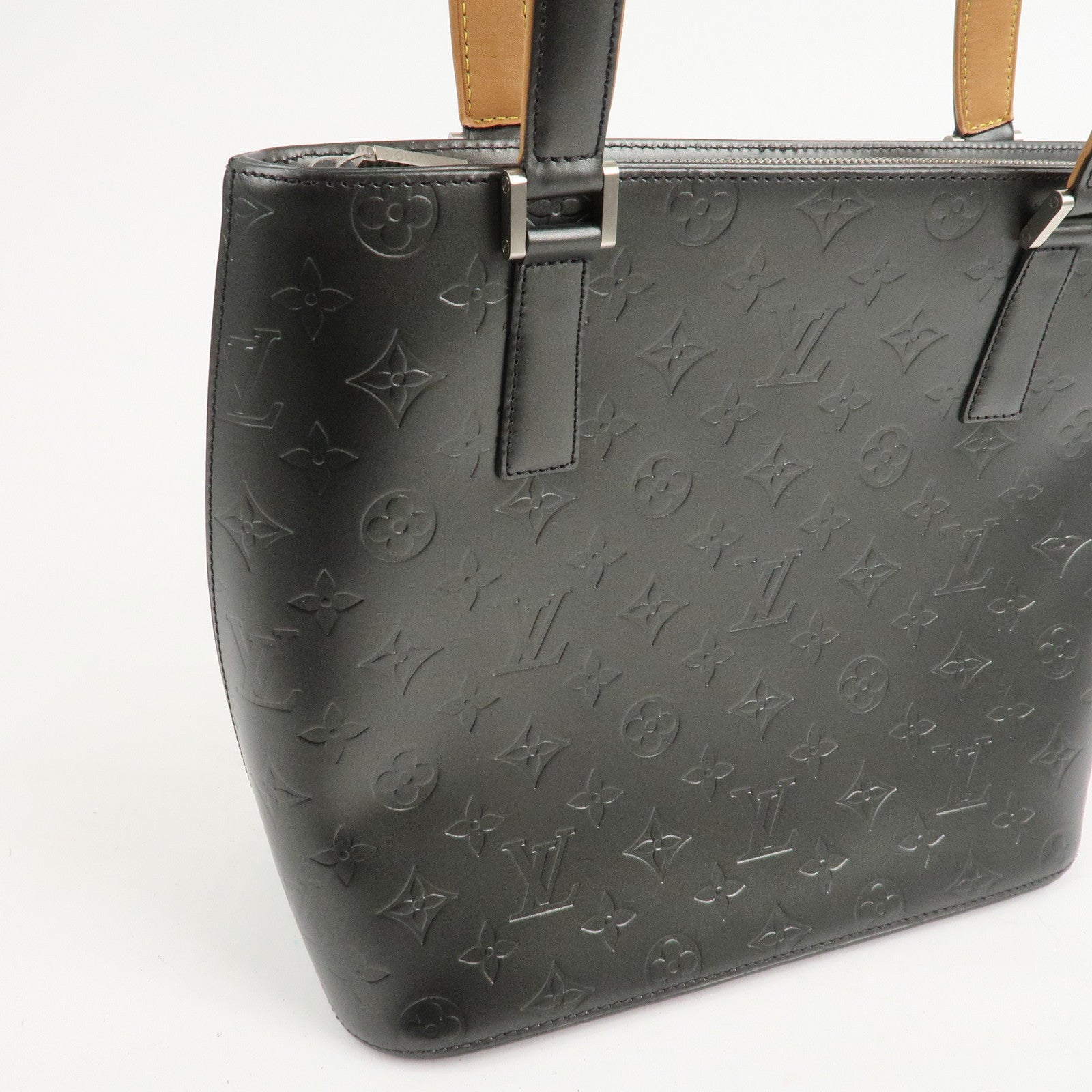 Louis Vuitton Monogram Matte Stockton Tote Bag Shoulder Bag Noir M55112