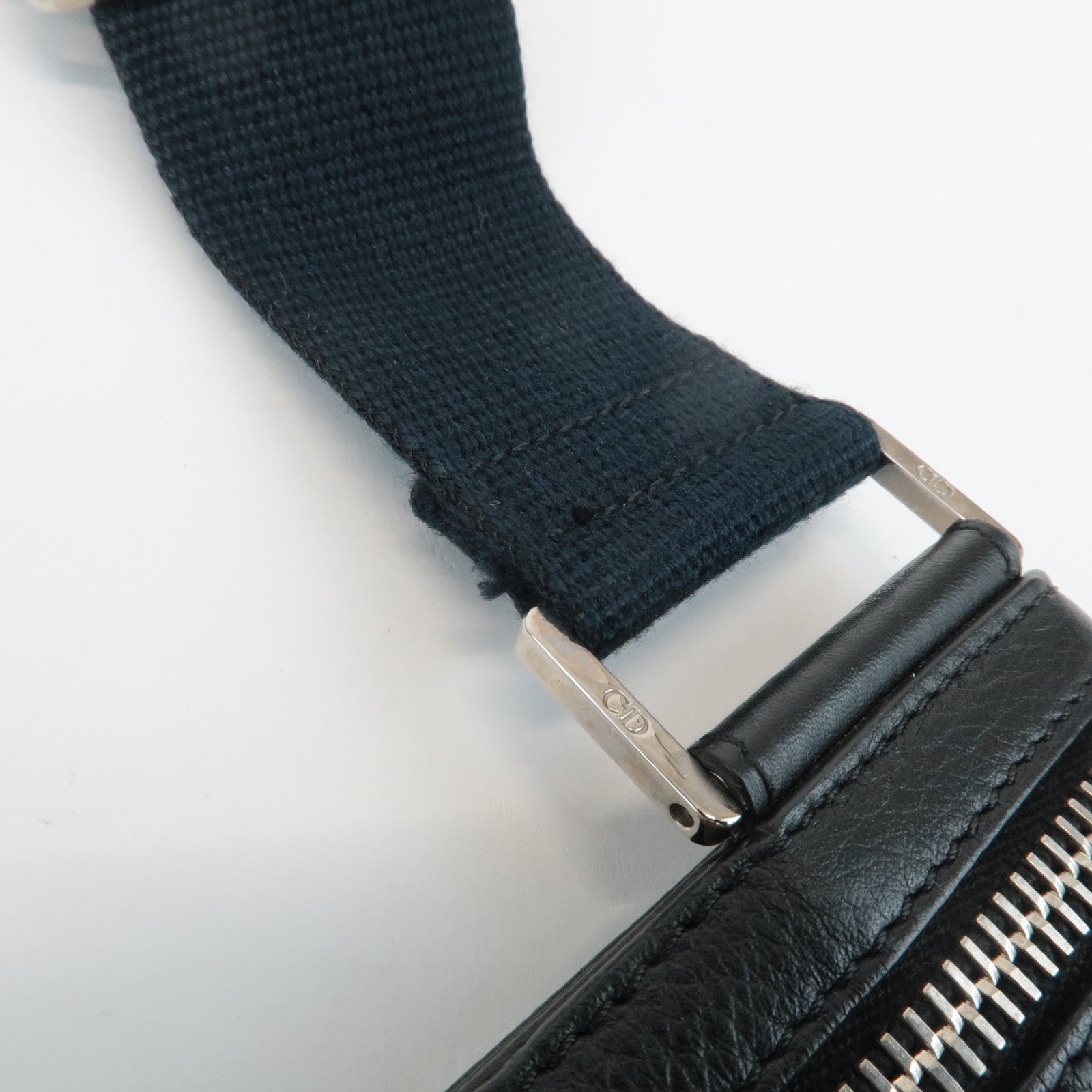 Christian Dior Trotter Street Chic Leather Canvas Shoulder Bag Used