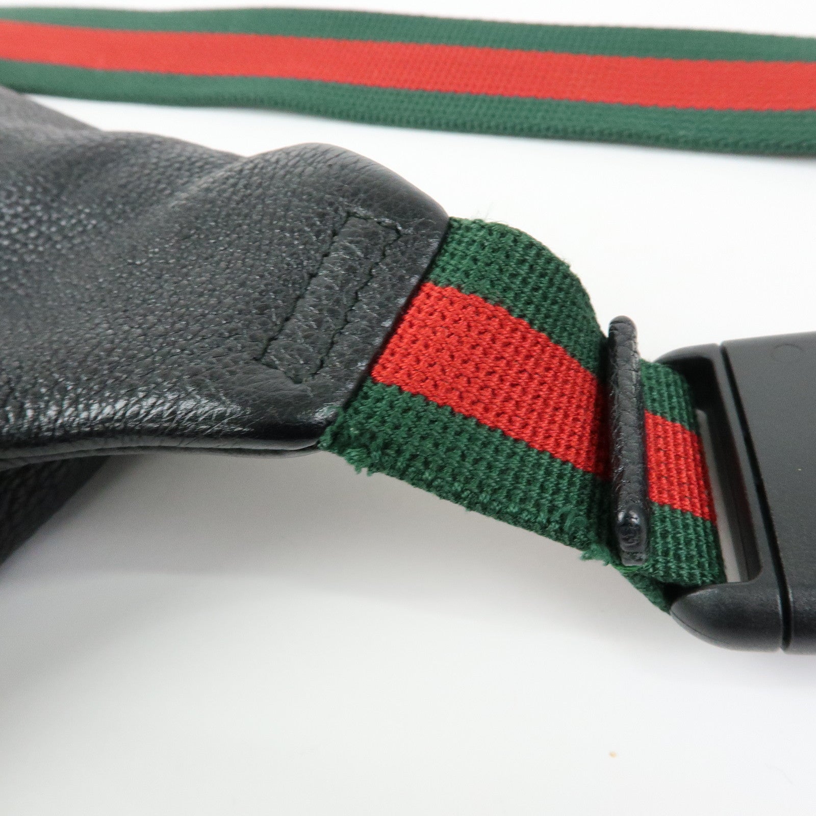 GUCCI Sherry Interlocking G Waist Pouch Body Bag Black 530412