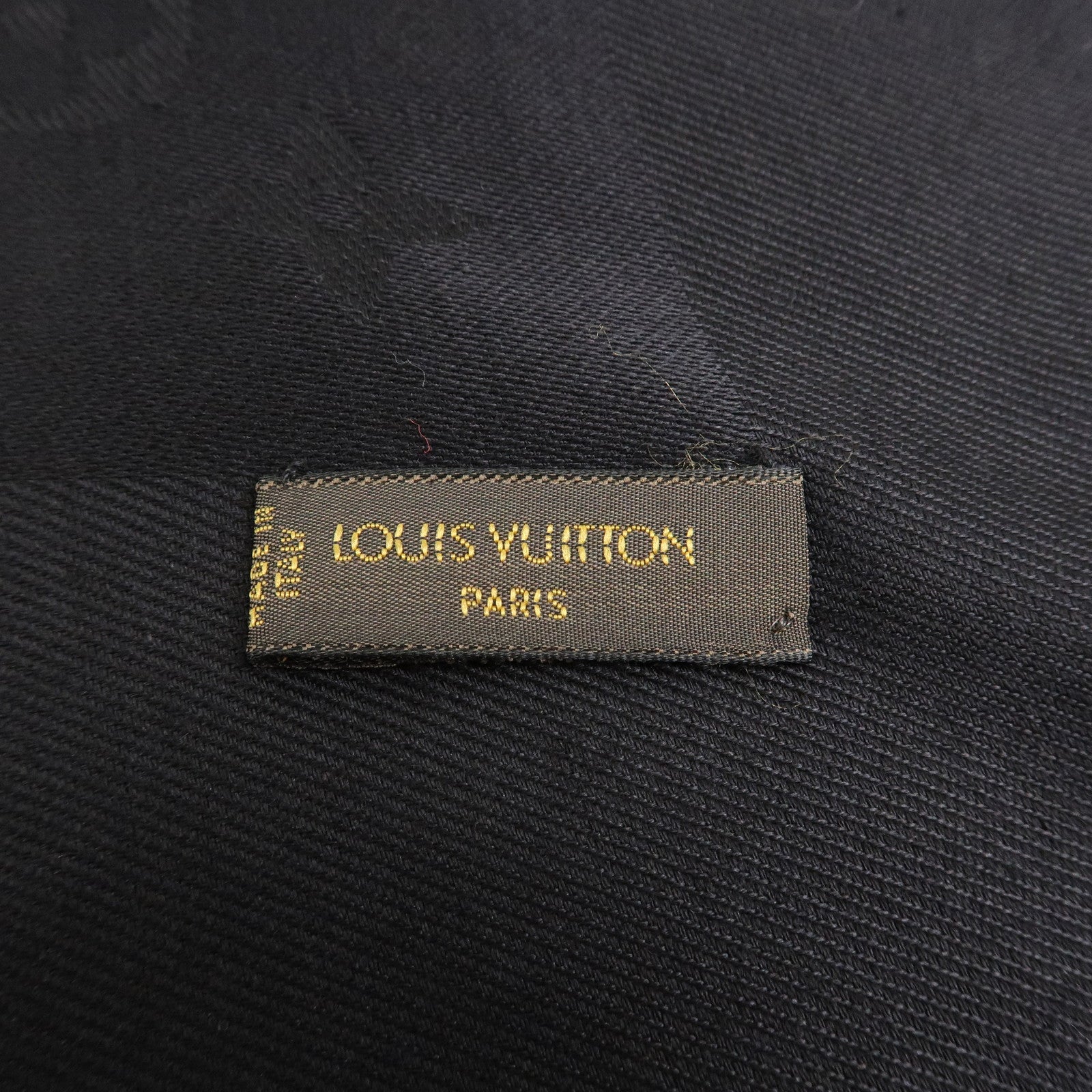 Louis Vuitton Monogram Silk Wool Shawl Anthracite Black M74752
