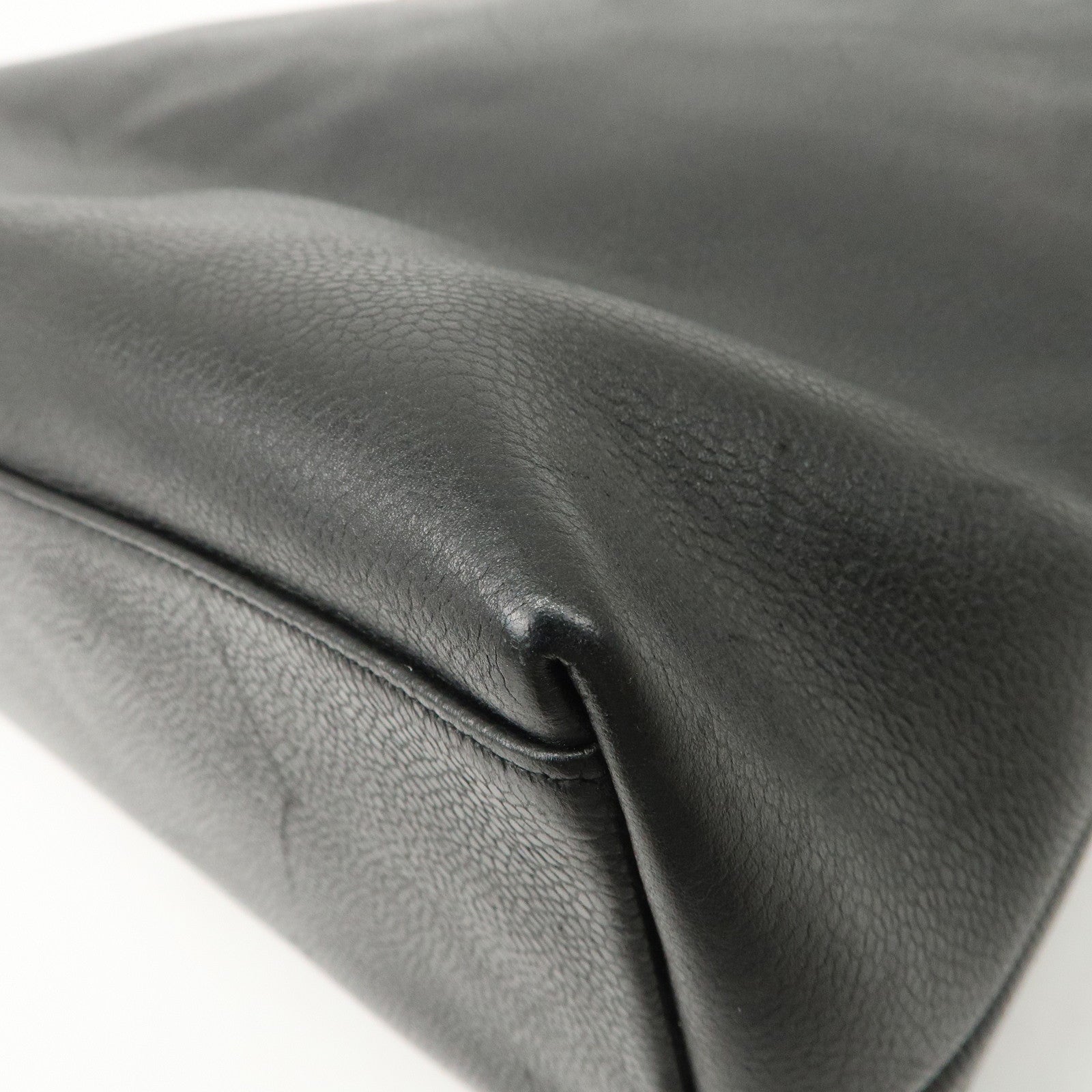 CHANEL COCO Mark COCO Ball Leather Chain Tote Bag Black A03578