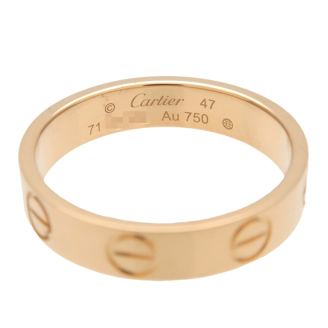 Cartier Mini Love Ring K18 750YG Yellow Gold #47 US4.5 EU47 HK8.5