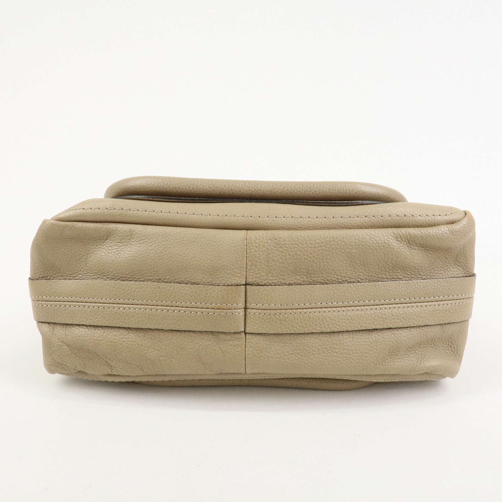 Chloe Parati Leather 2WAY Bag Shoulder Bag Beige