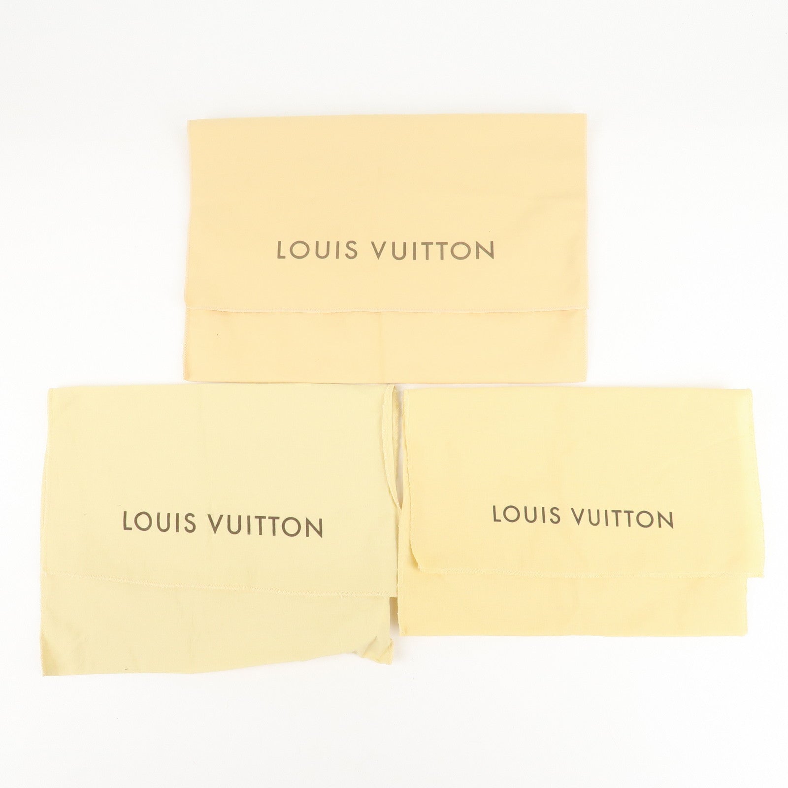 Louis Vuitton Set of 10 Dust Bag Storage Bag Flap New Style Beige