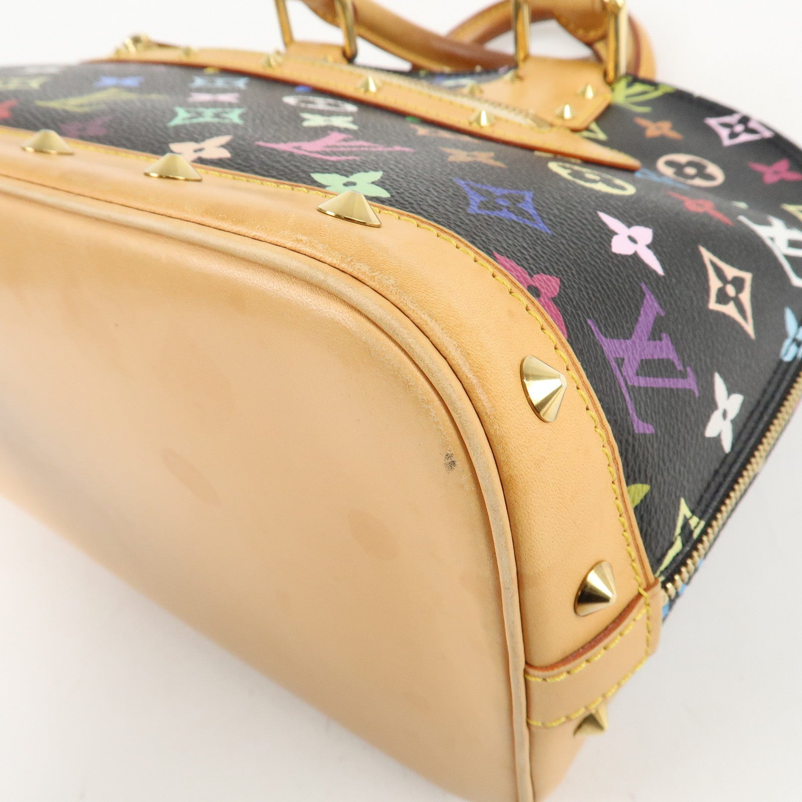 Louis Vuitton Monogram Multi Color Alma Hand Bag Noir M92646