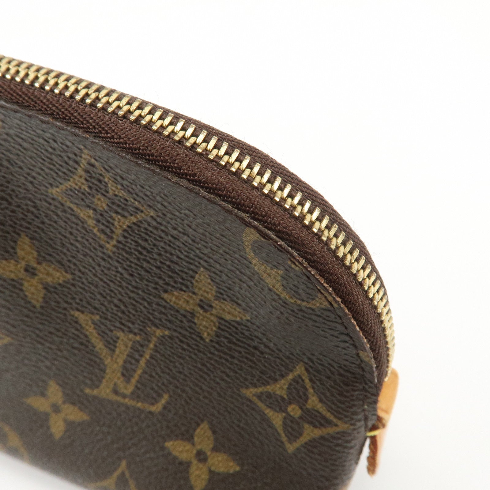 Louis Vuitton Monogram Pochette Cosmetic Pouch Brown M47515 Used