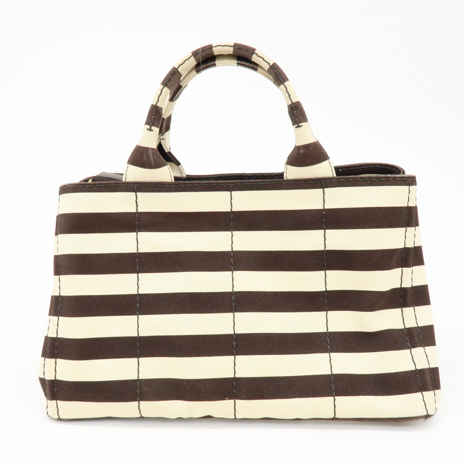 PRADA Canapa Triangle Logo Canvas 2Way Hand Bag Shoulder Bag B2642B