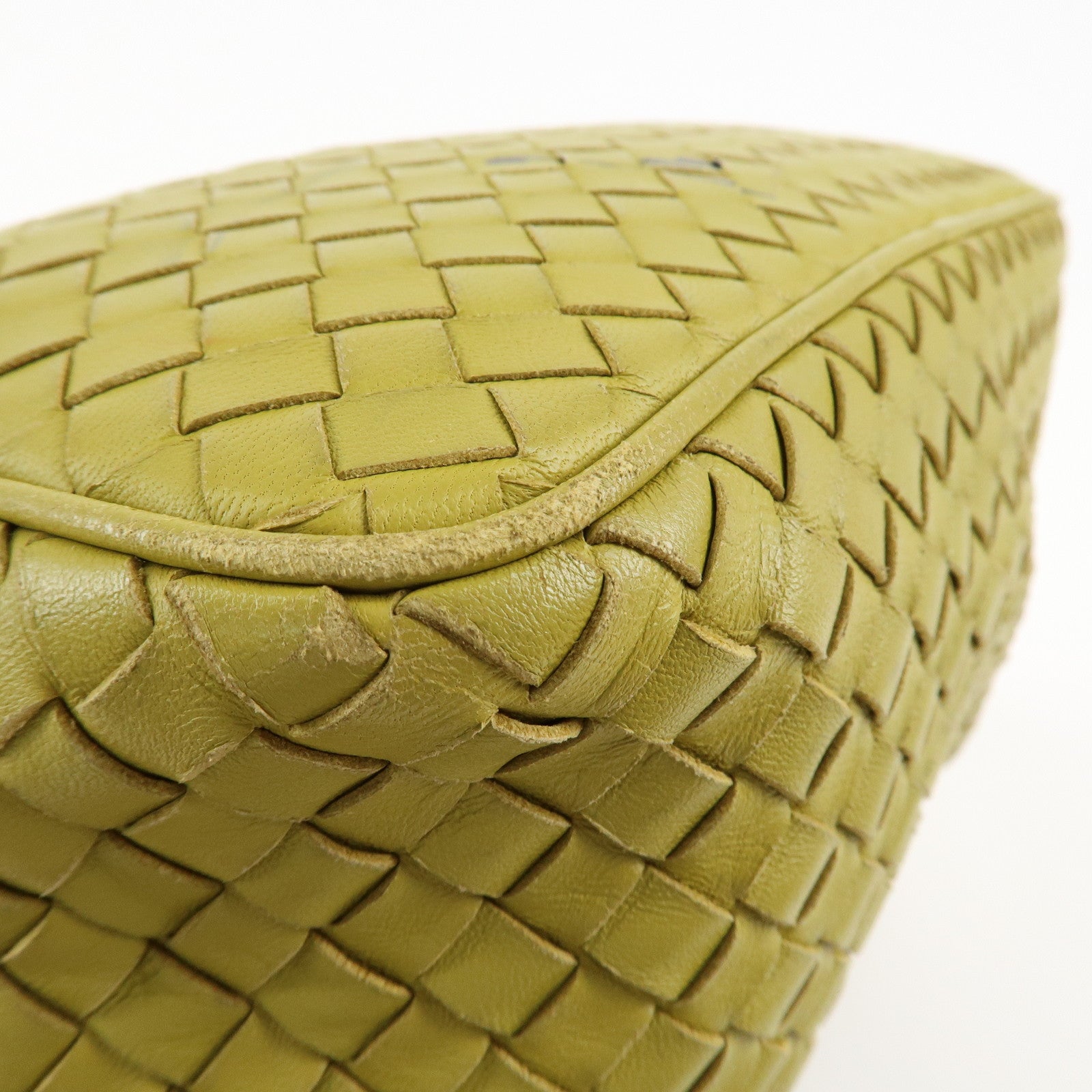 BOTTEGA VENETA Intrecciato Leather Hand Shoulder Bag Yellow