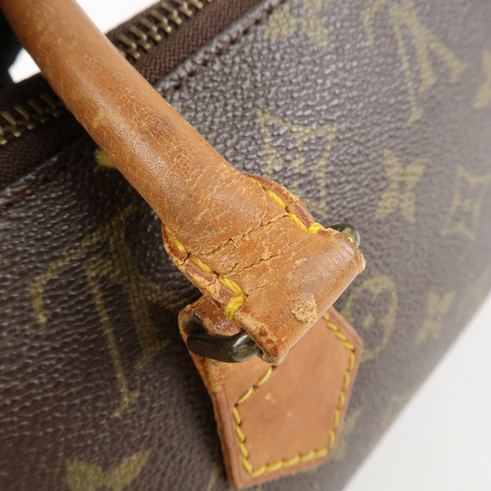 Louis Vuitton Monogram Sac Triangle Hand Bag Brown M51360 Used