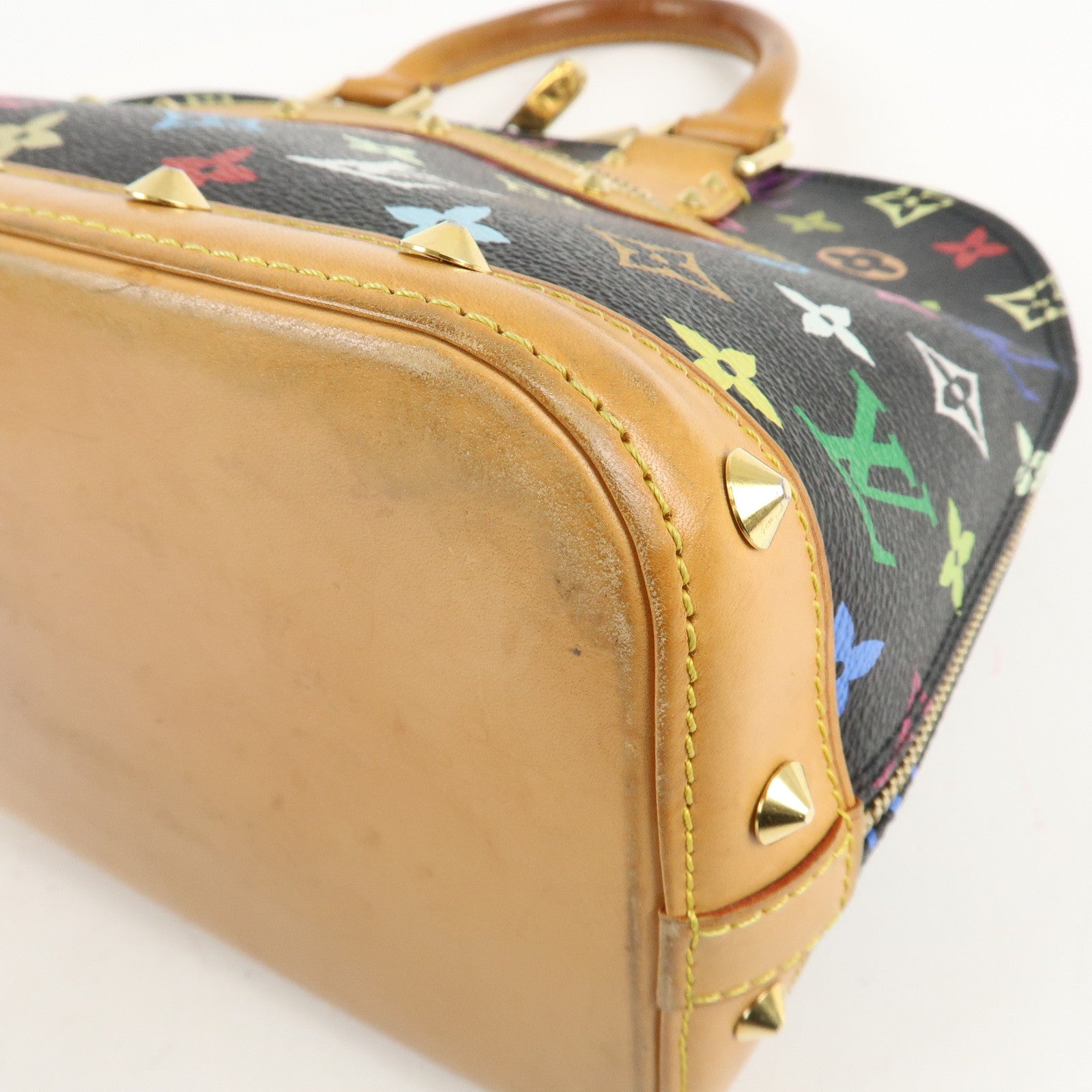 Louis Vuitton Monogram Multicolor Alma Hand Bag Noir M92646