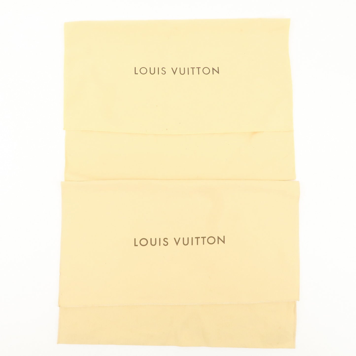 Louis Vuitton Set of 10 Dust Bag Flap Style Beige Brown