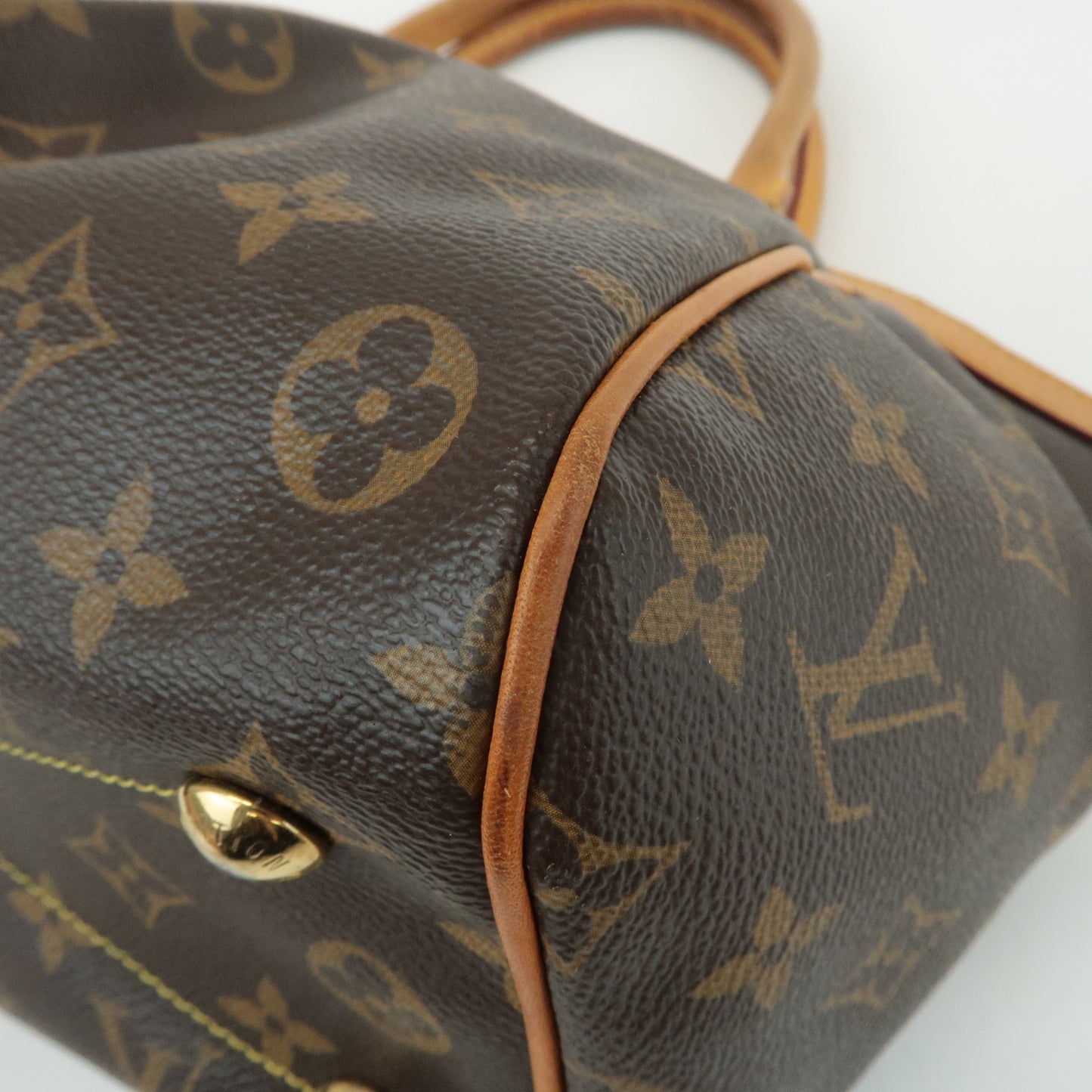 Louis Vuitton Monogram Tivoli PM Hand Bag Brown M40143