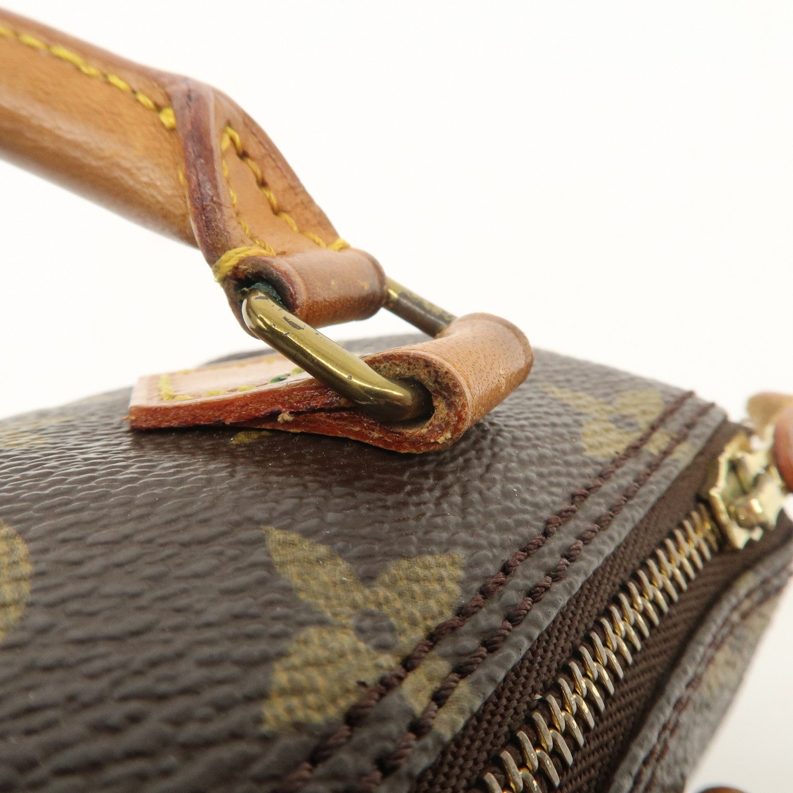 Louis Vuitton Monogram Mini Speedy Hand Bag Brown M41534 Used