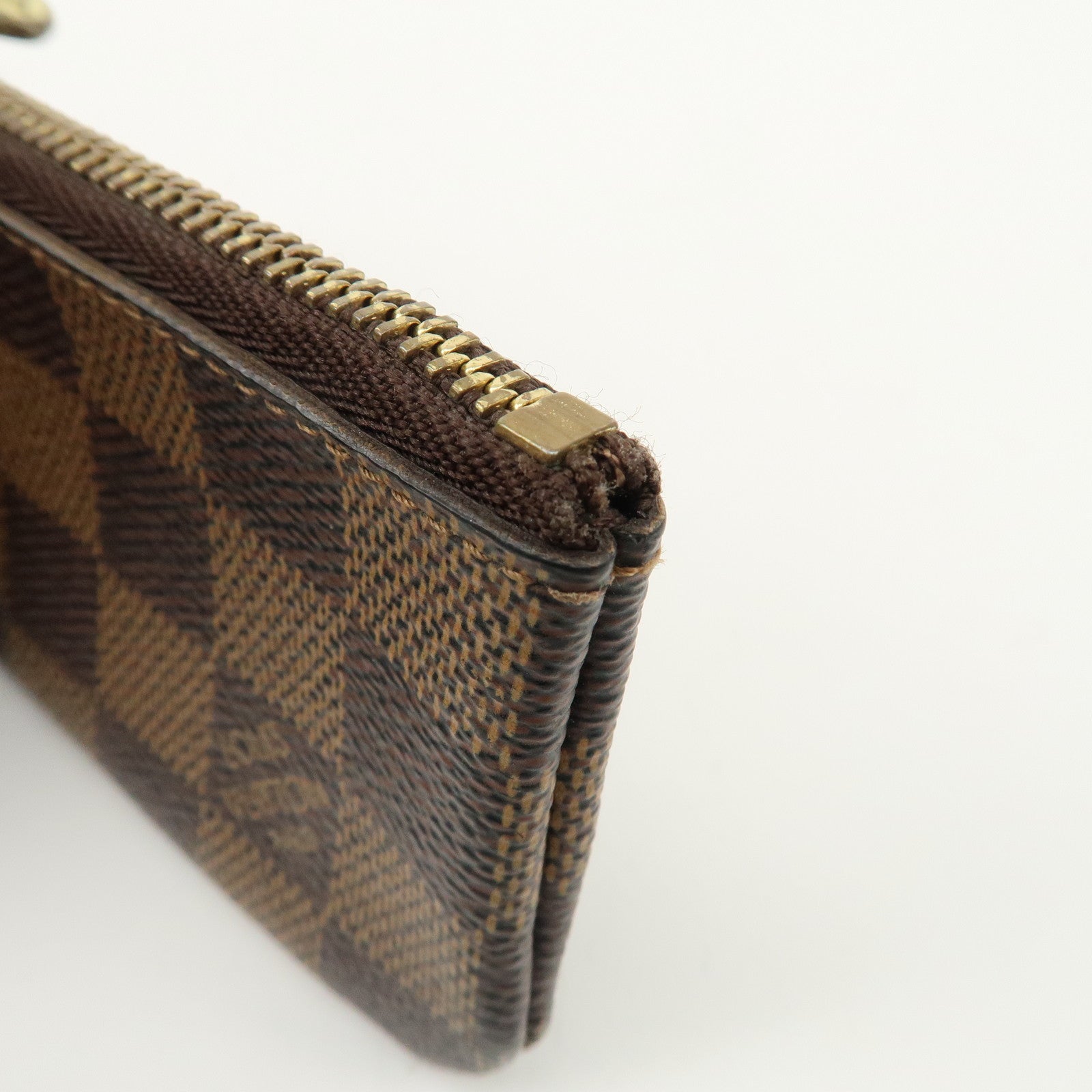 Louis Vuitton Damier Pochette Cles Coin Case Brown N62658