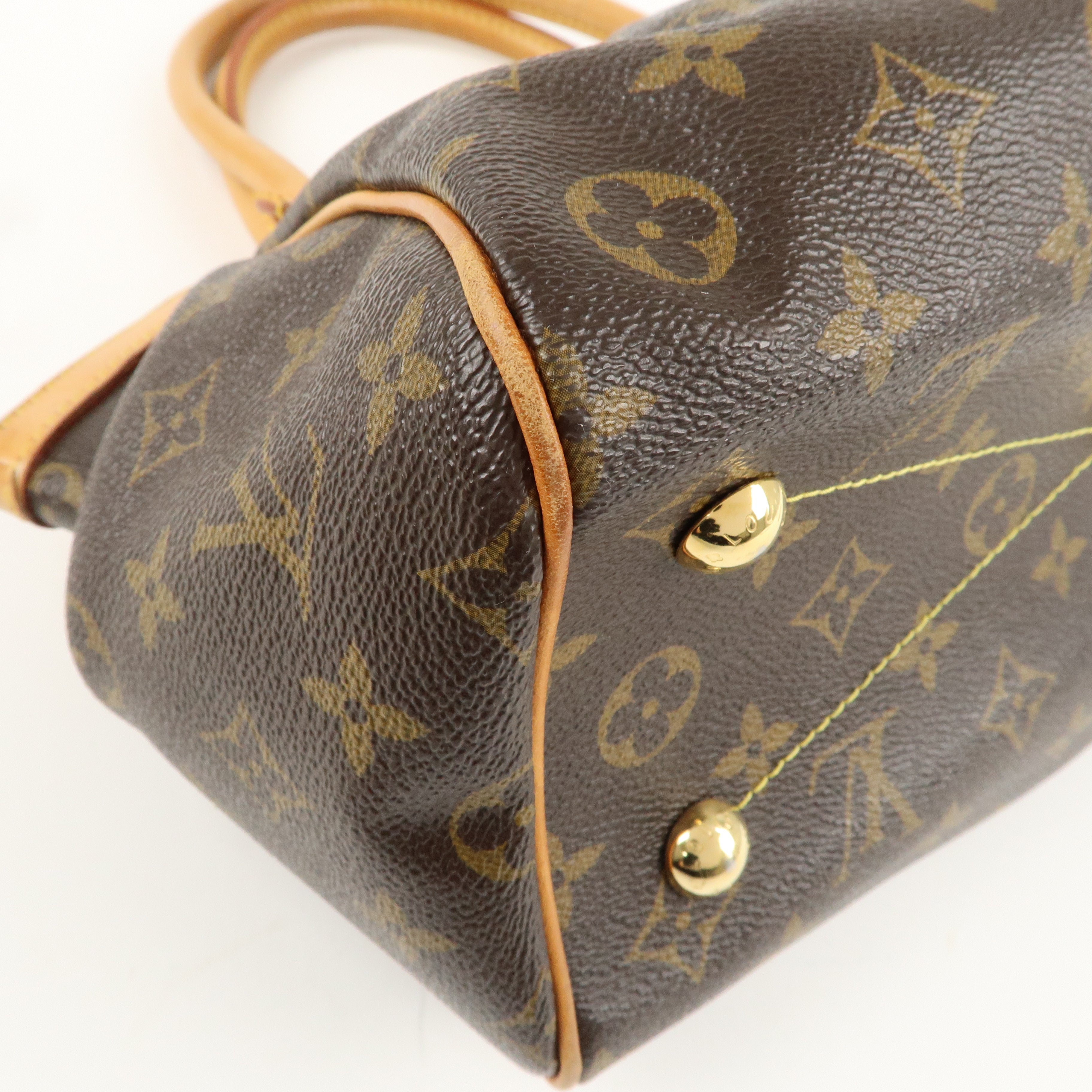 Louis Vuitton Monogram Tivoli PM Hand Bag Brown M40143