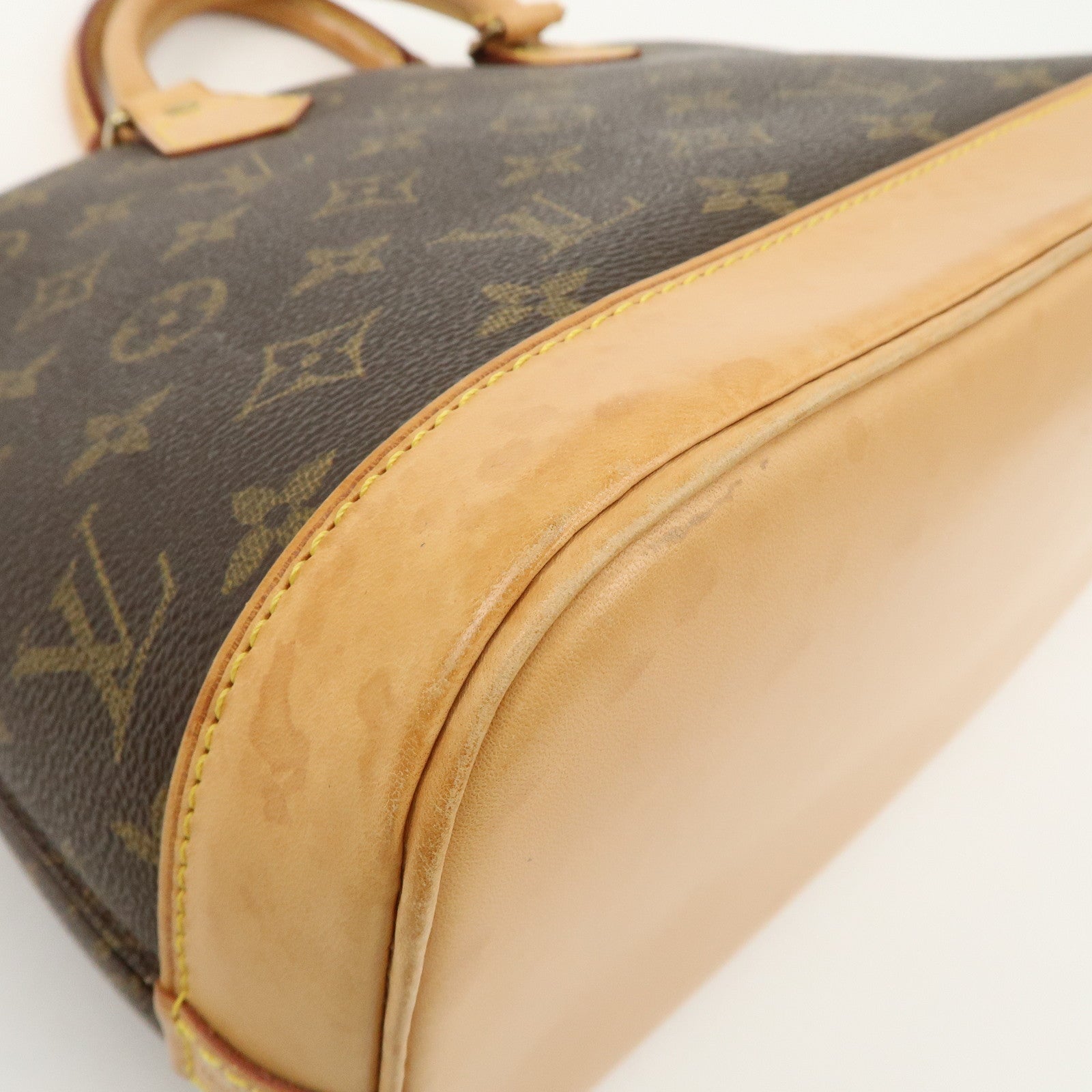 Louis Vuitton Monogram Alma Hand Bag Brown M51130 Used