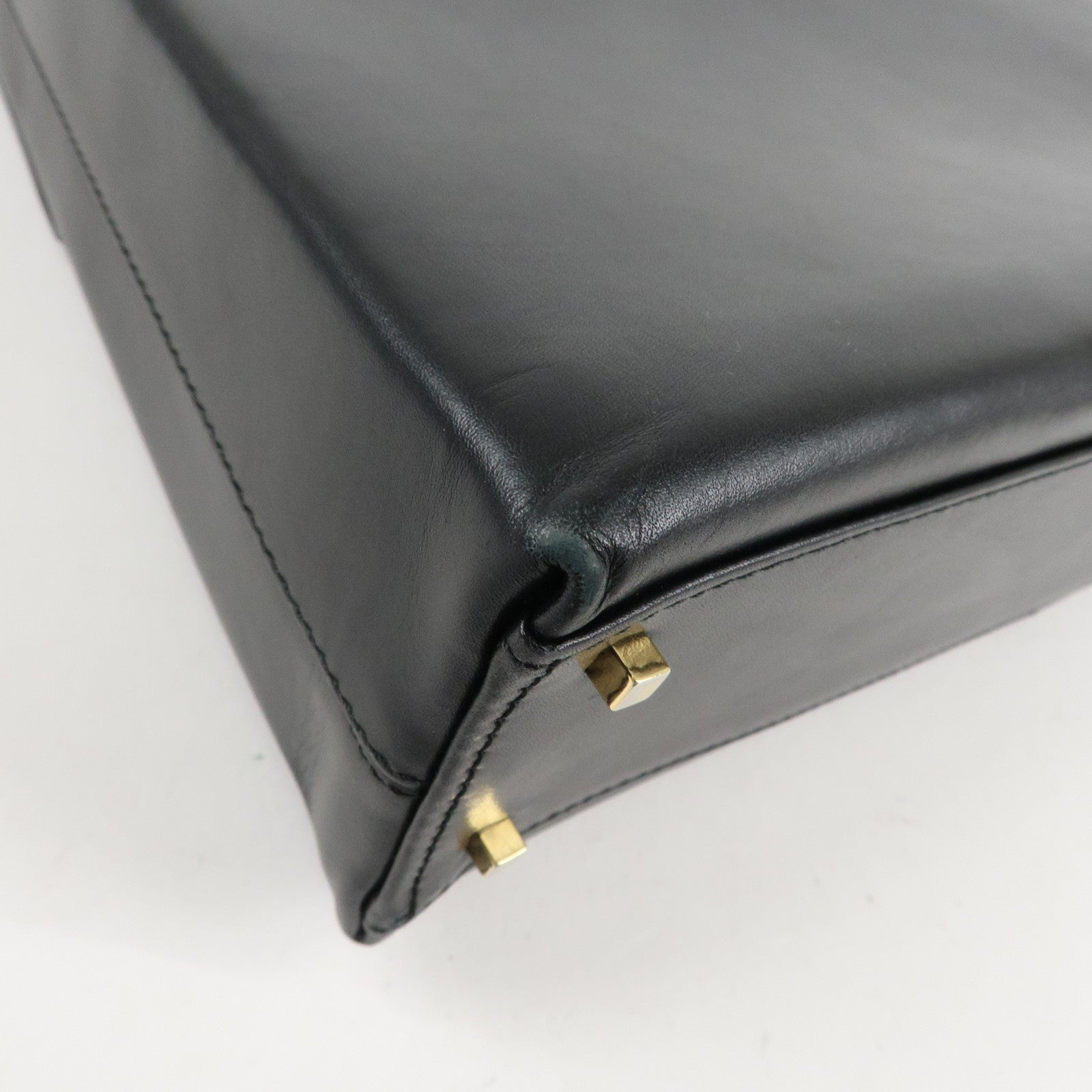 Ferragamo Leather Gancini 2Way Hand Shoulder Bag Black AT210536 Used