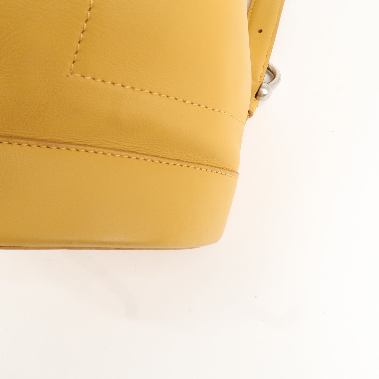 LOEWE Leather Anton Backpack Rucksack Bag Shoulder Bag Yellow