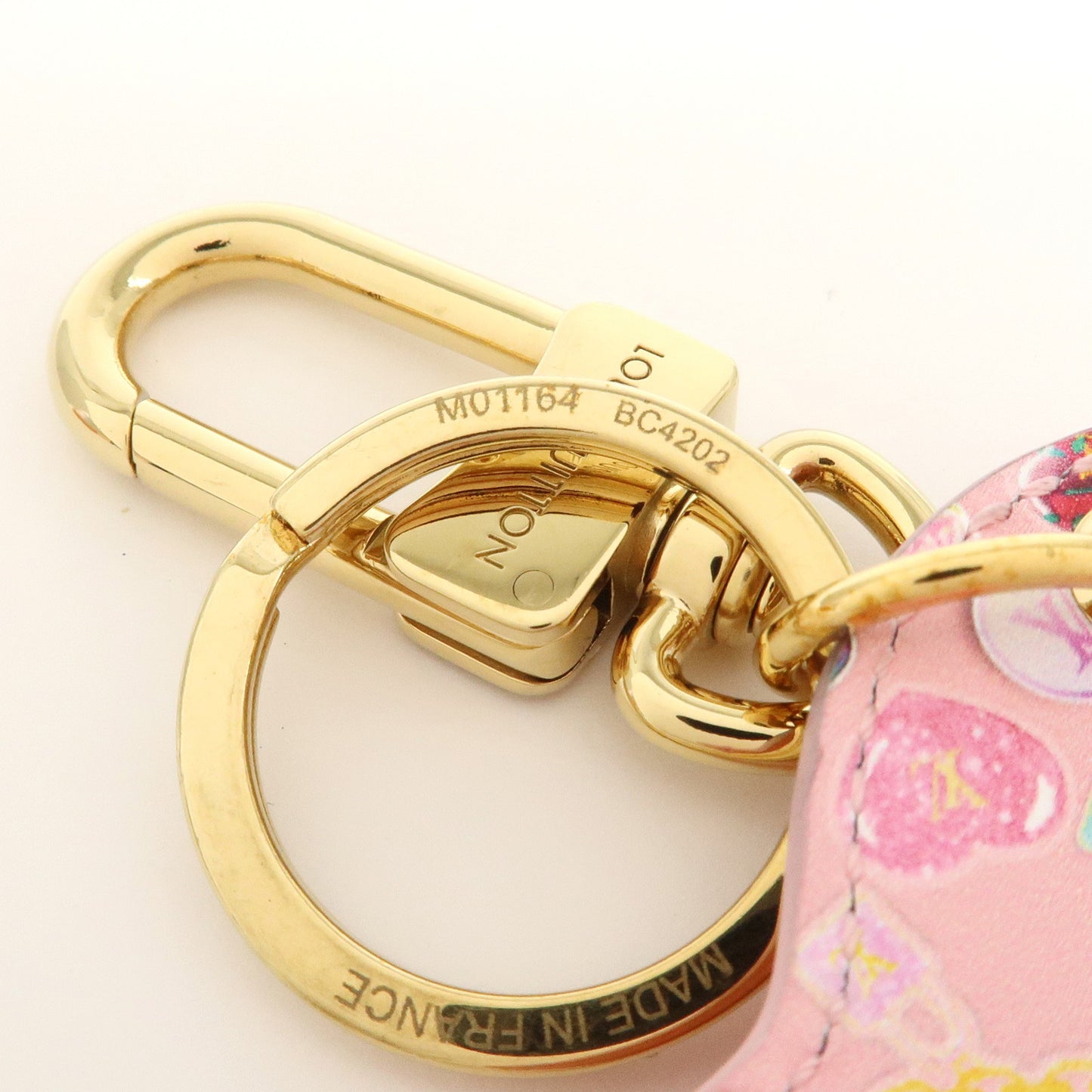 Louis Vuitton Monogram Vernis Porte Cles Love Lock Heart M01164