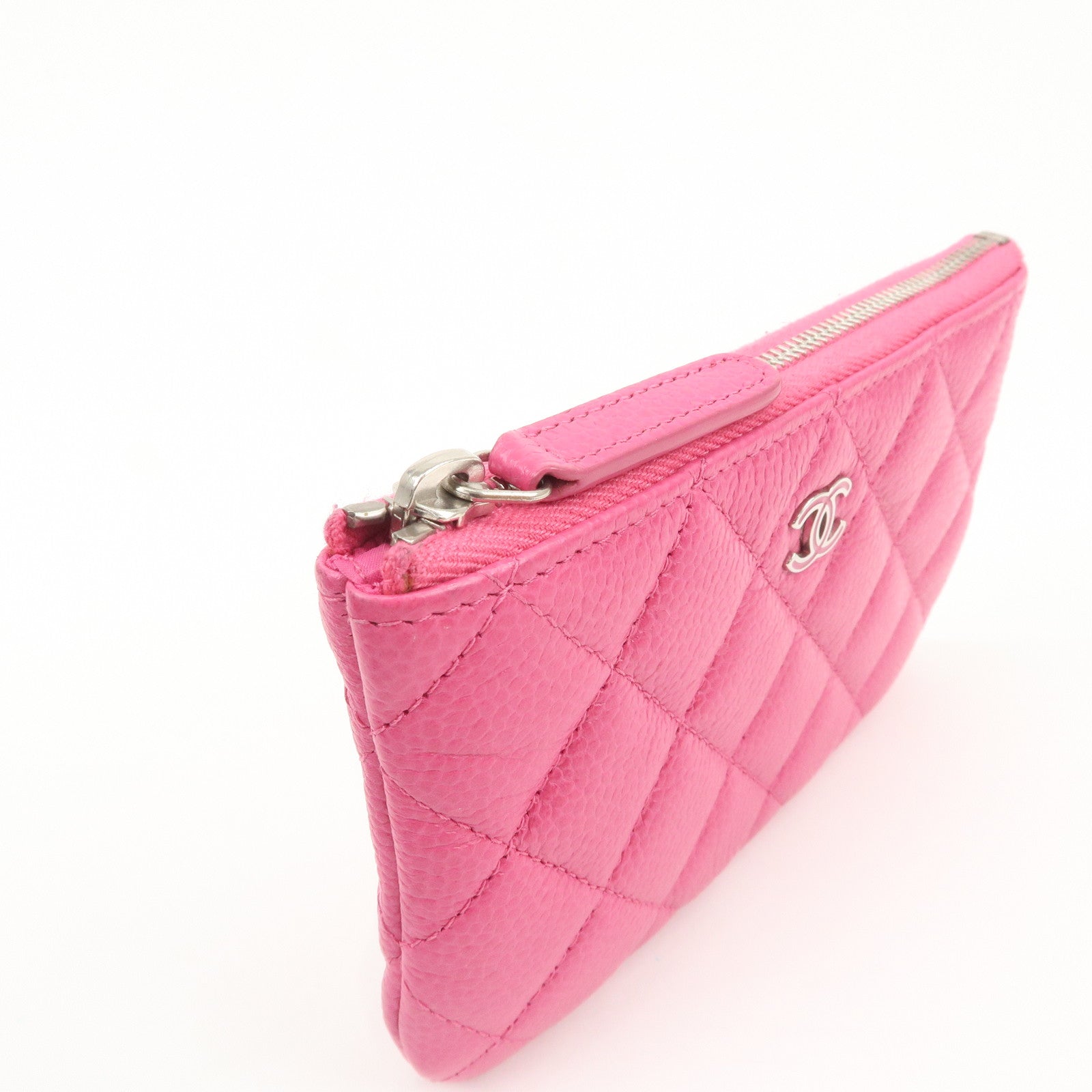 CHANEL Matelasse Caviar Skin Mini Pouch Pink A69523